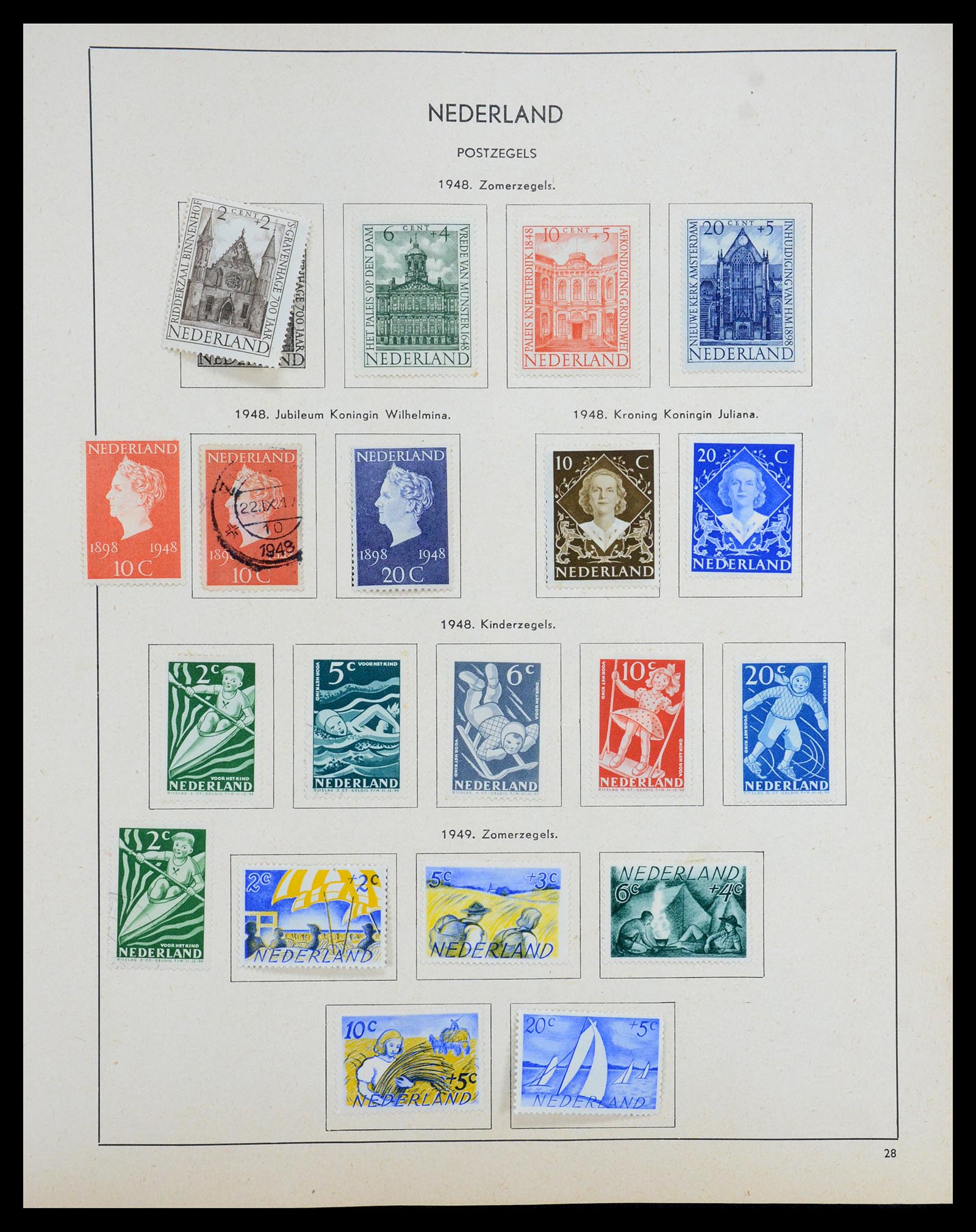 35194 044 - Postzegelverzameling 35194 Nederland en overzeese gebiedsdelen 1852-1