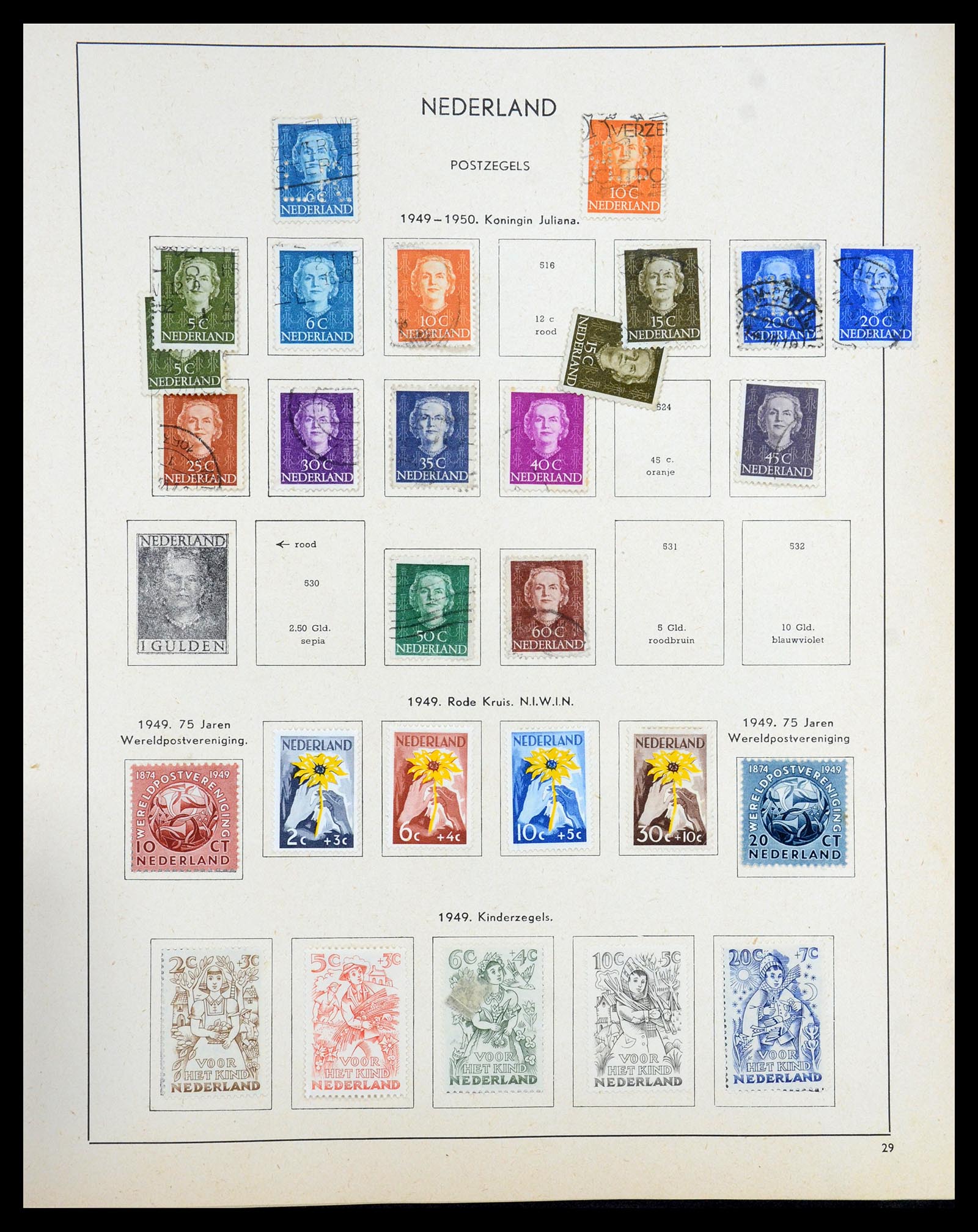 35194 045 - Stamp Collection 35194 Netherlands and Dutch territories 1852-1969.