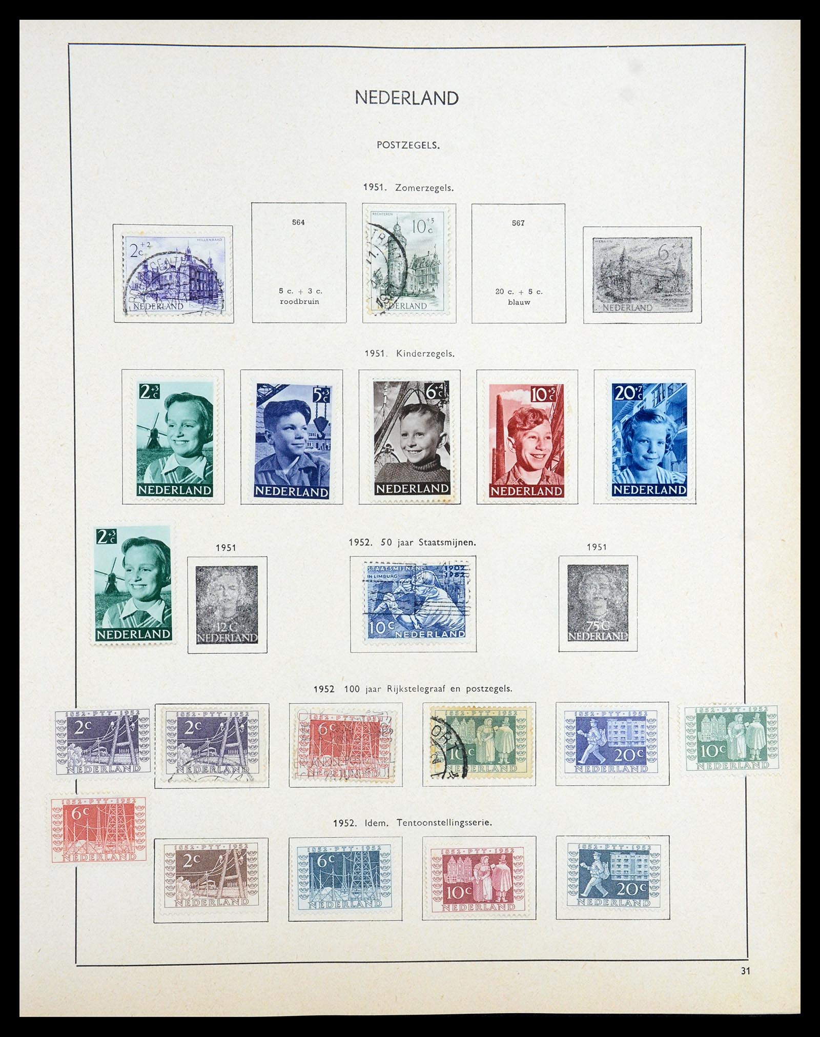 35194 047 - Postzegelverzameling 35194 Nederland en overzeese gebiedsdelen 1852-1
