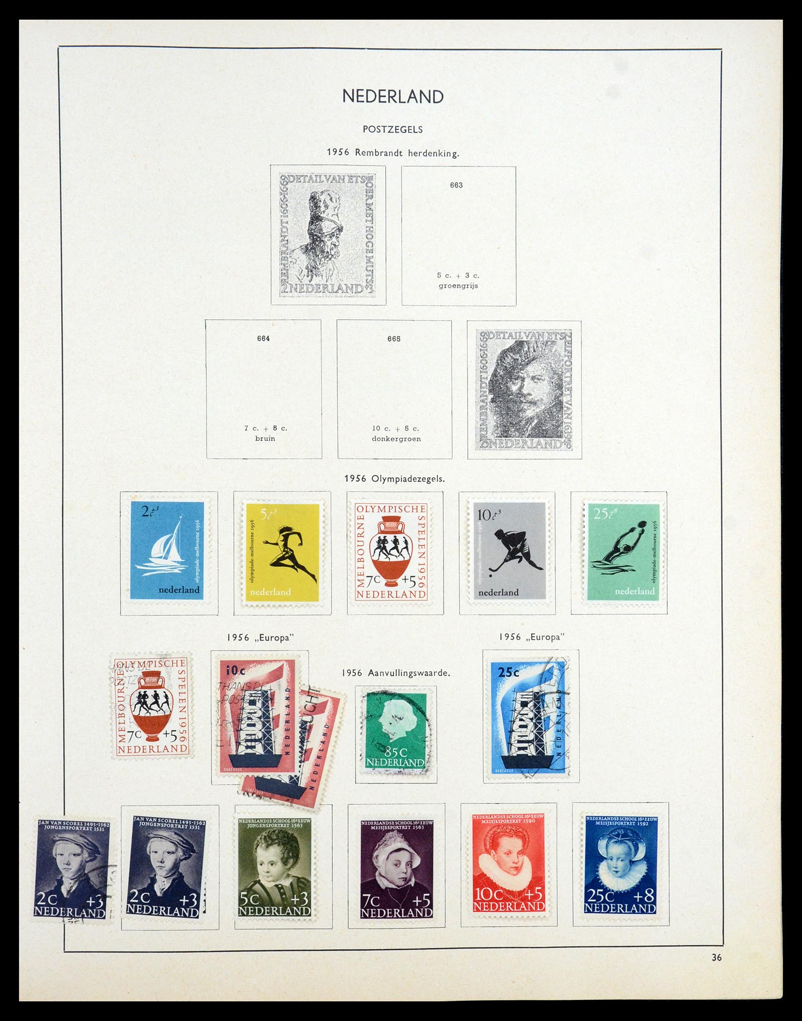 35194 052 - Postzegelverzameling 35194 Nederland en overzeese gebiedsdelen 1852-1
