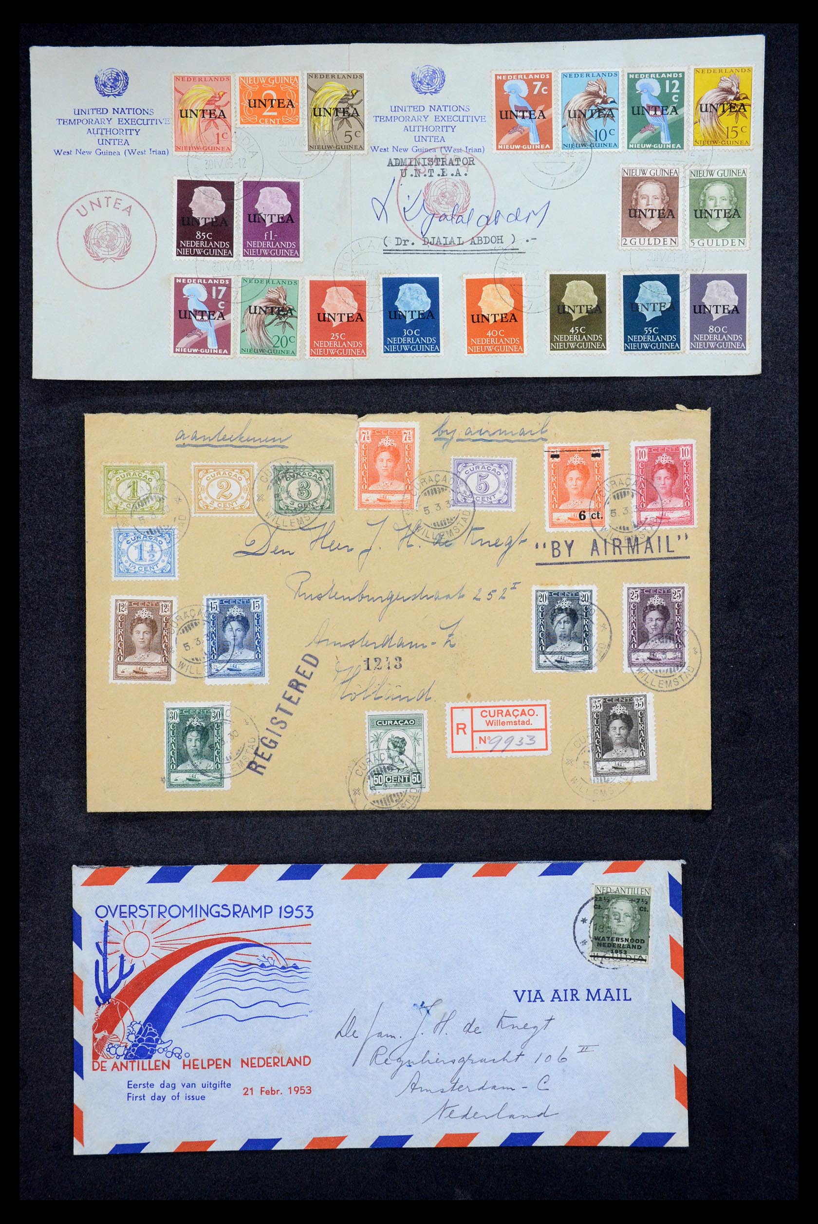 35196 001 - Stamp Collection 35196 Netherlands and Dutch territories covers 1864-197