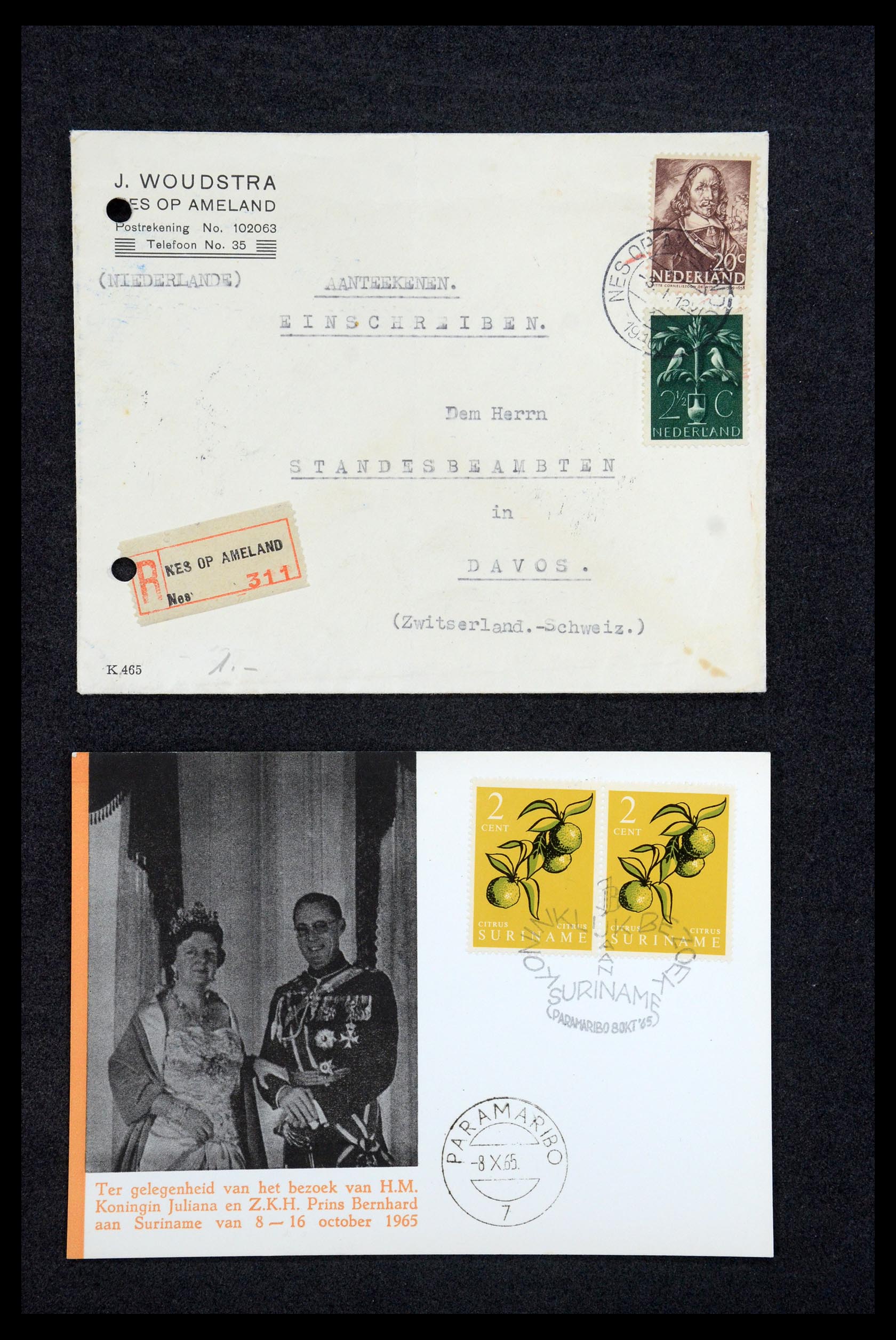 35196 014 - Stamp Collection 35196 Netherlands and Dutch territories covers 1864-197