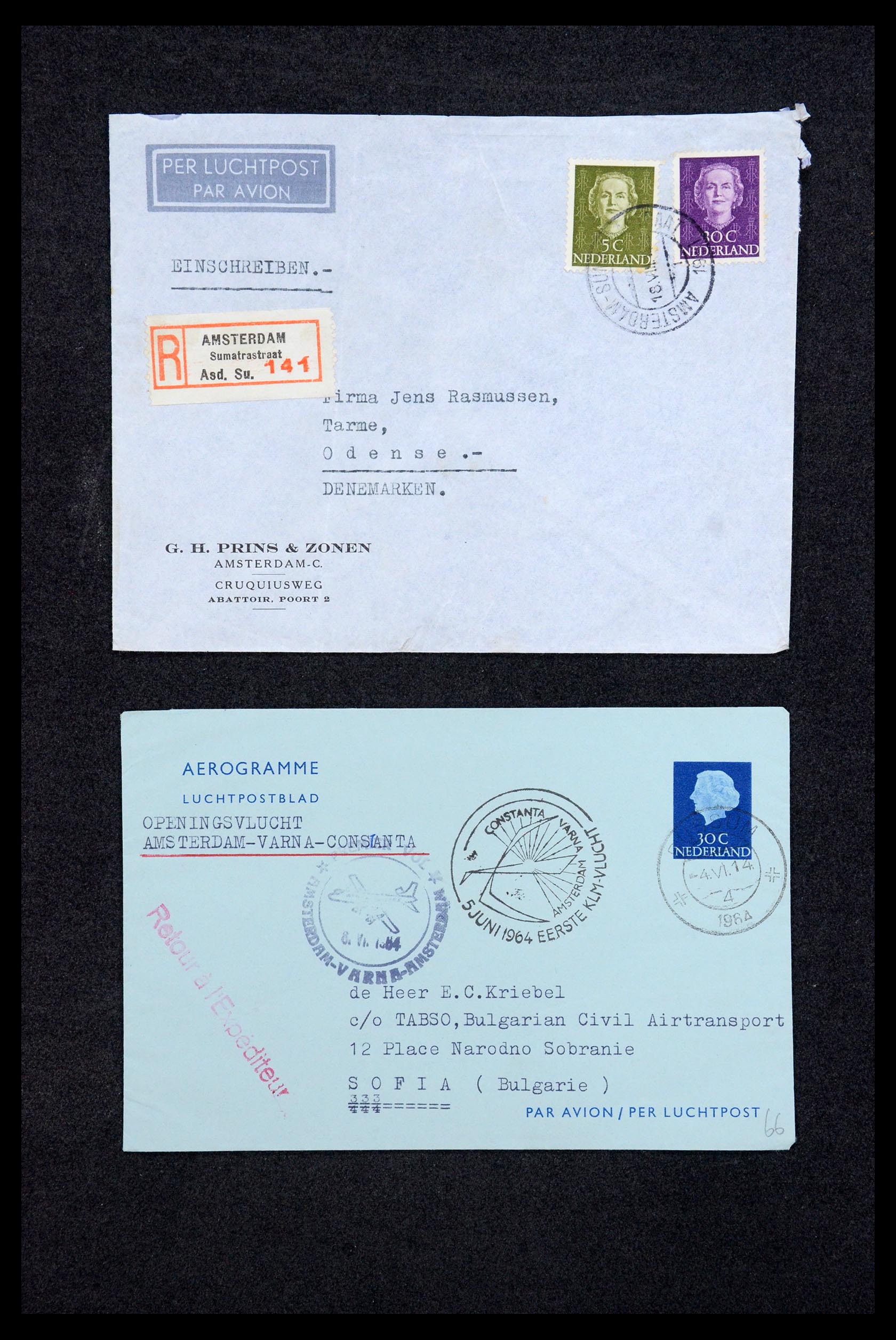 35196 015 - Stamp Collection 35196 Netherlands and Dutch territories covers 1864-197