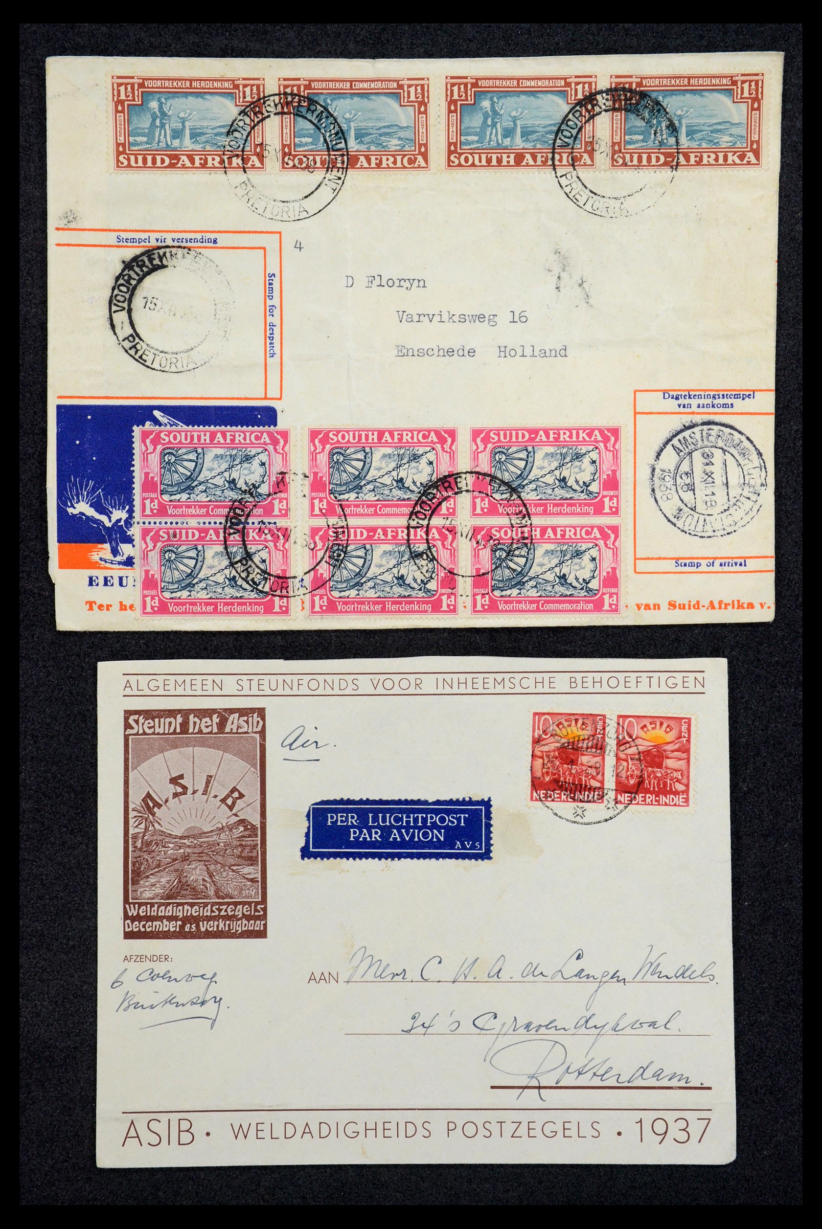 35196 017 - Stamp Collection 35196 Netherlands and Dutch territories covers 1864-197
