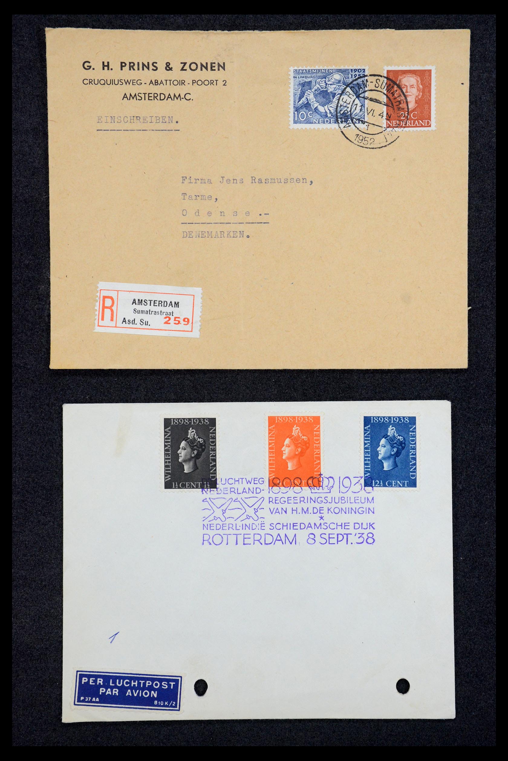 35196 019 - Stamp Collection 35196 Netherlands and Dutch territories covers 1864-197