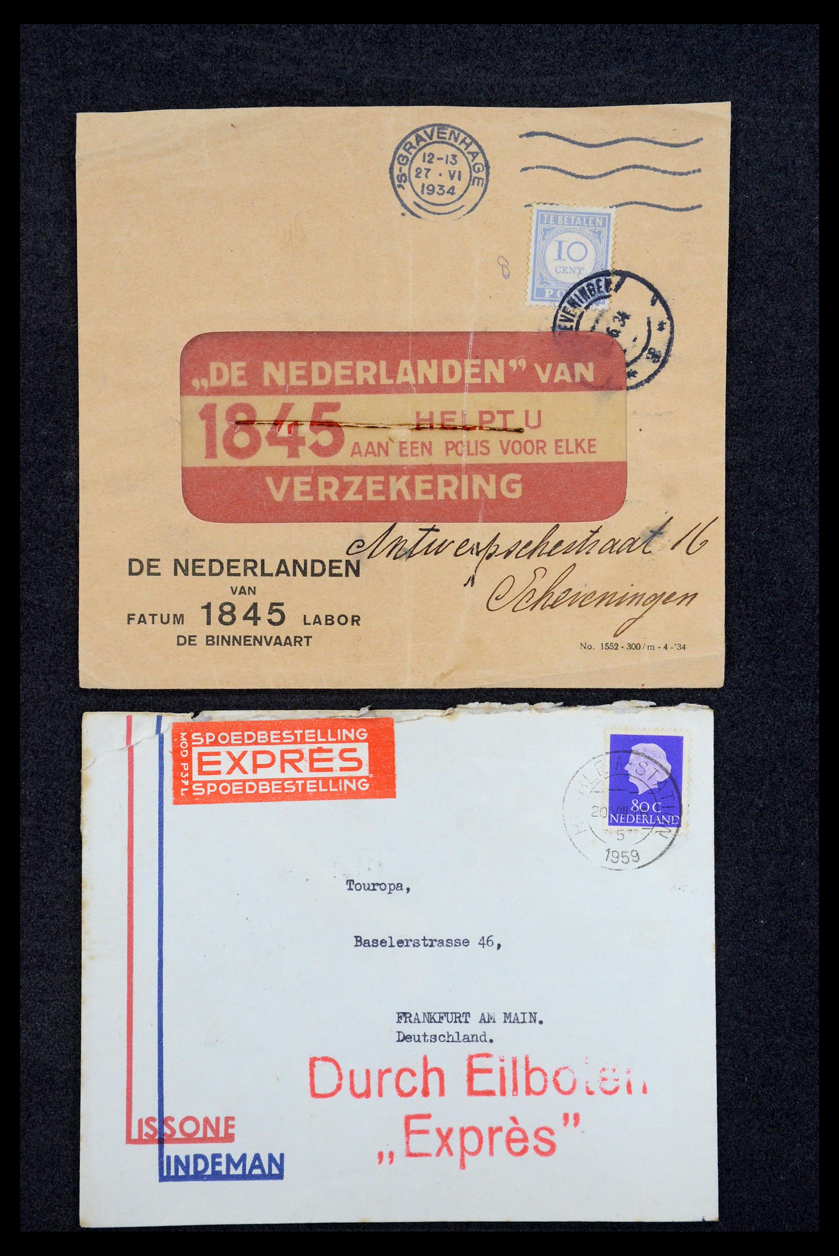 35196 020 - Stamp Collection 35196 Netherlands and Dutch territories covers 1864-197