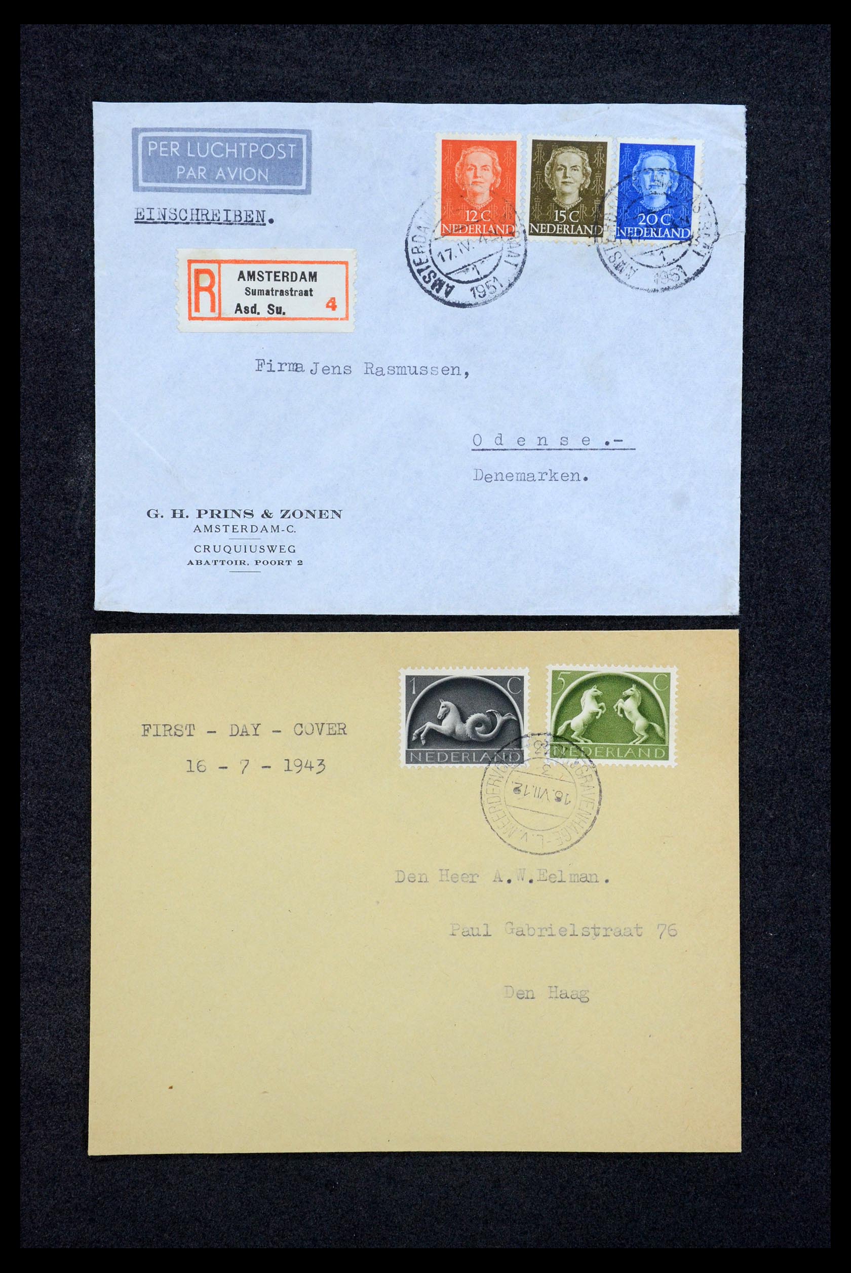 35196 021 - Postzegelverzameling 35196 Nederland en overzeese gebiedsdelen brieve