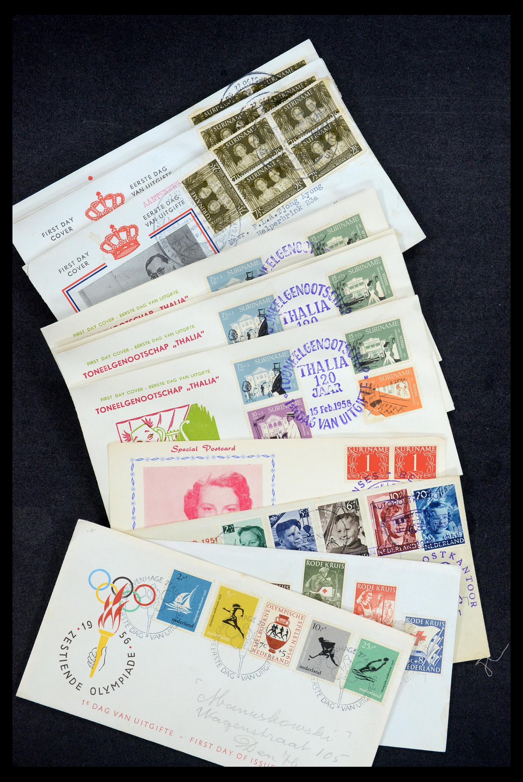 35196 041 - Stamp Collection 35196 Netherlands and Dutch territories covers 1864-197