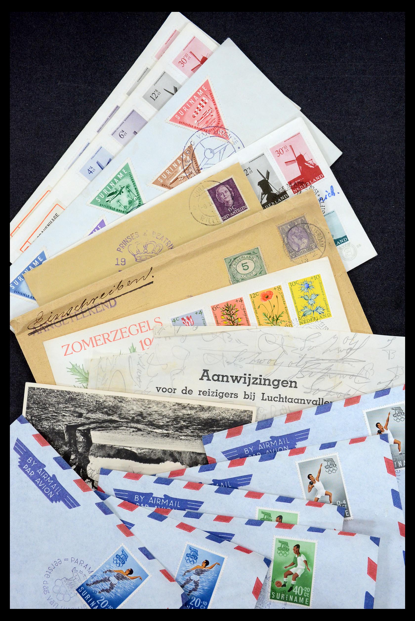 35196 045 - Stamp Collection 35196 Netherlands and Dutch territories covers 1864-197