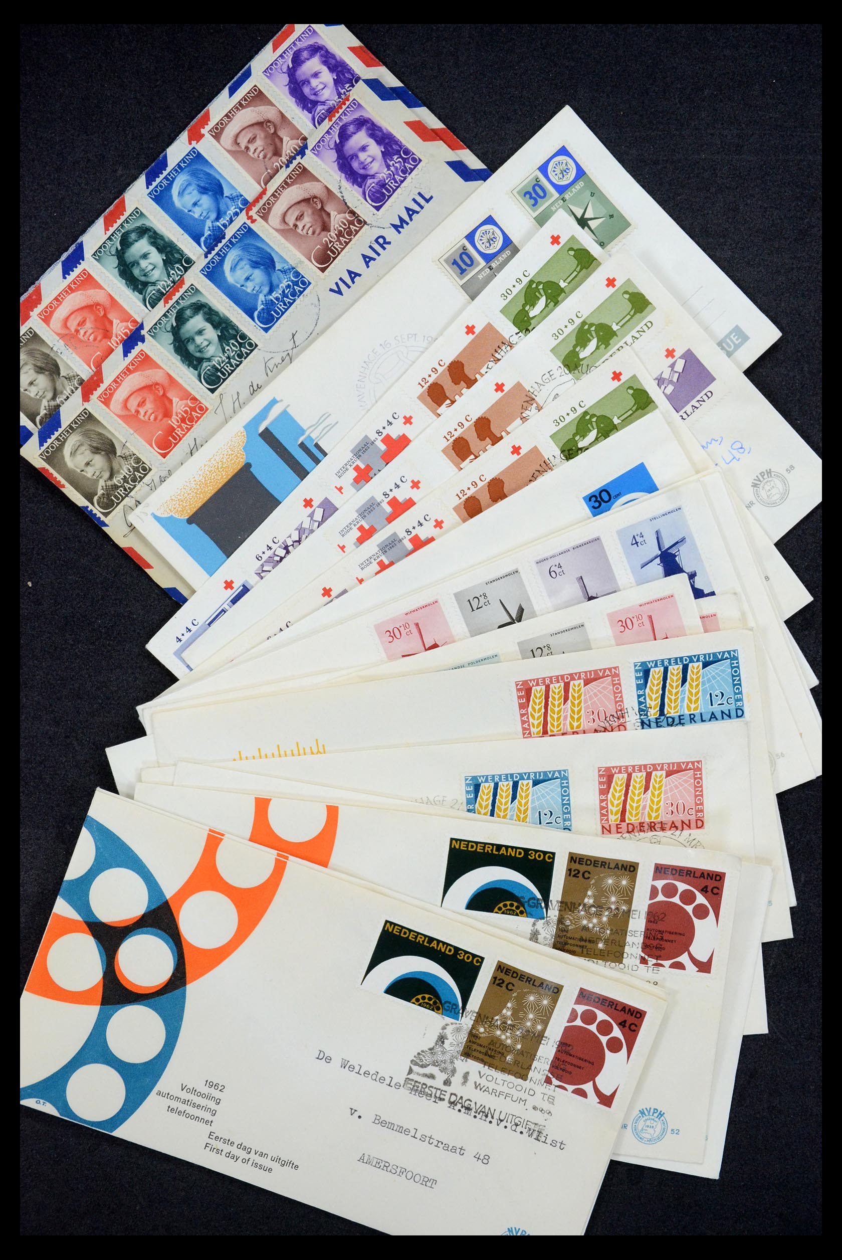 35196 048 - Stamp Collection 35196 Netherlands and Dutch territories covers 1864-197
