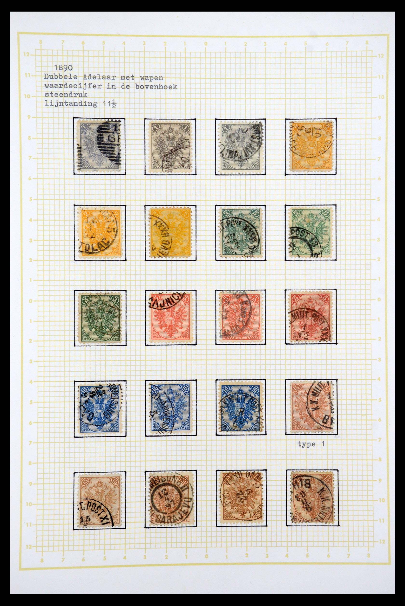 35197 007 - Postzegelverzameling 35197 Bosnië Herzegowina 1879-1918.