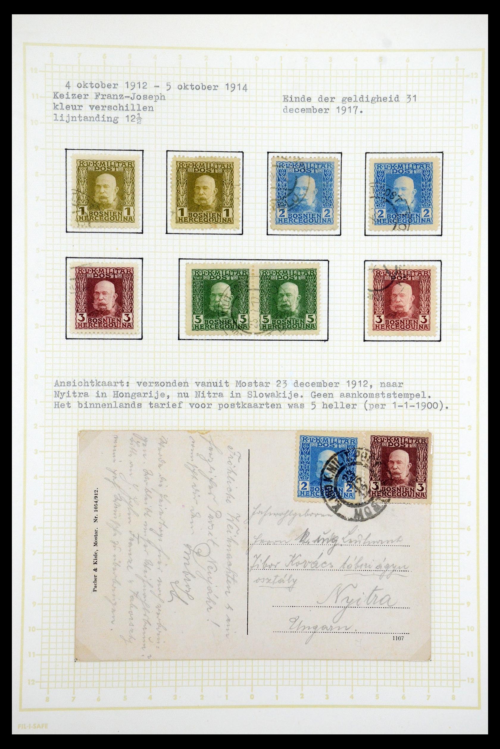 35197 015 - Postzegelverzameling 35197 Bosnië Herzegowina 1879-1918.