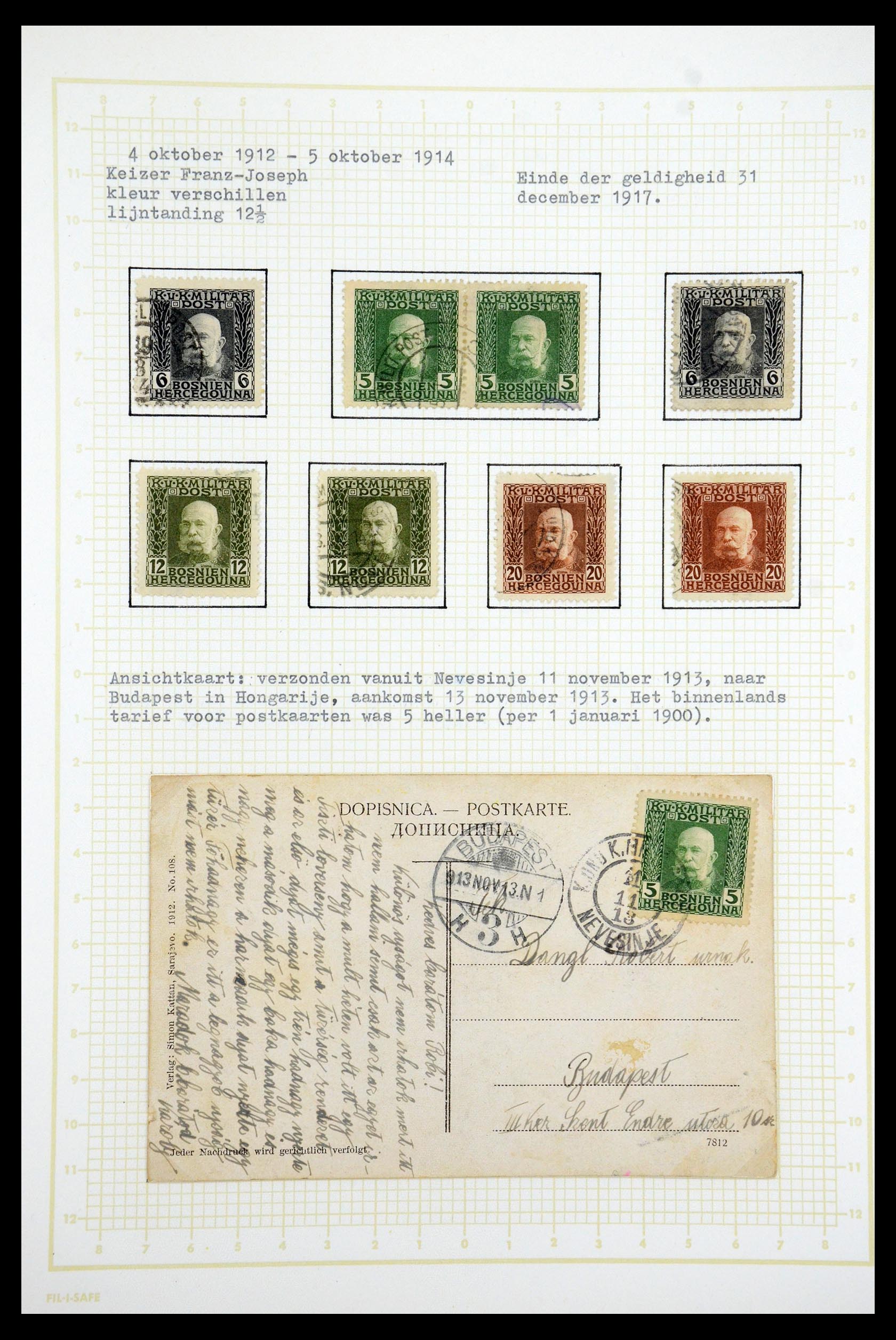 35197 016 - Postzegelverzameling 35197 Bosnië Herzegowina 1879-1918.