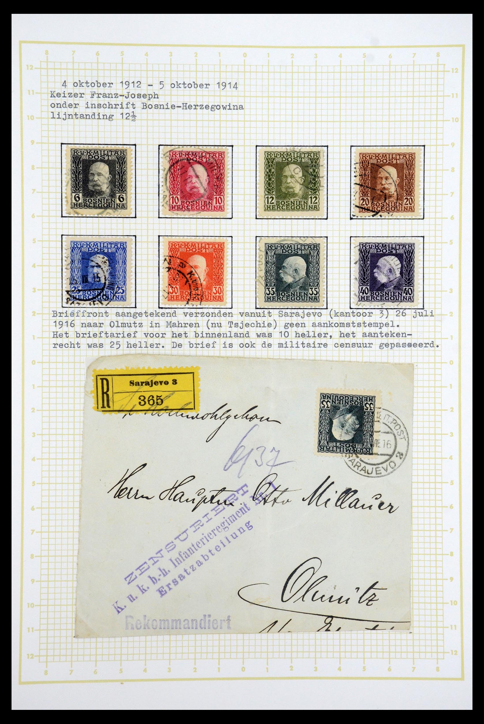 35197 017 - Postzegelverzameling 35197 Bosnië Herzegowina 1879-1918.