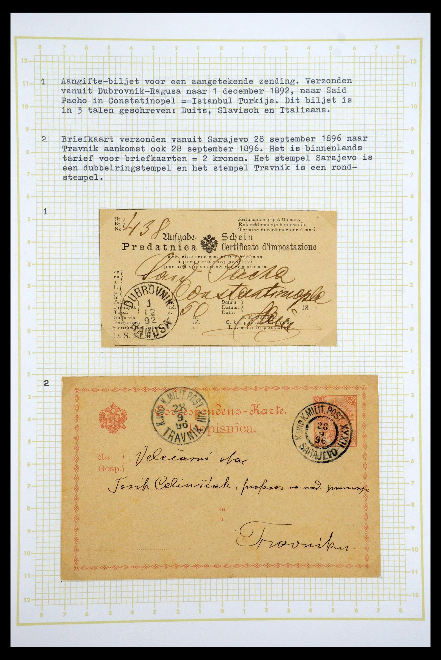 35197 022 - Postzegelverzameling 35197 Bosnië Herzegowina 1879-1918.