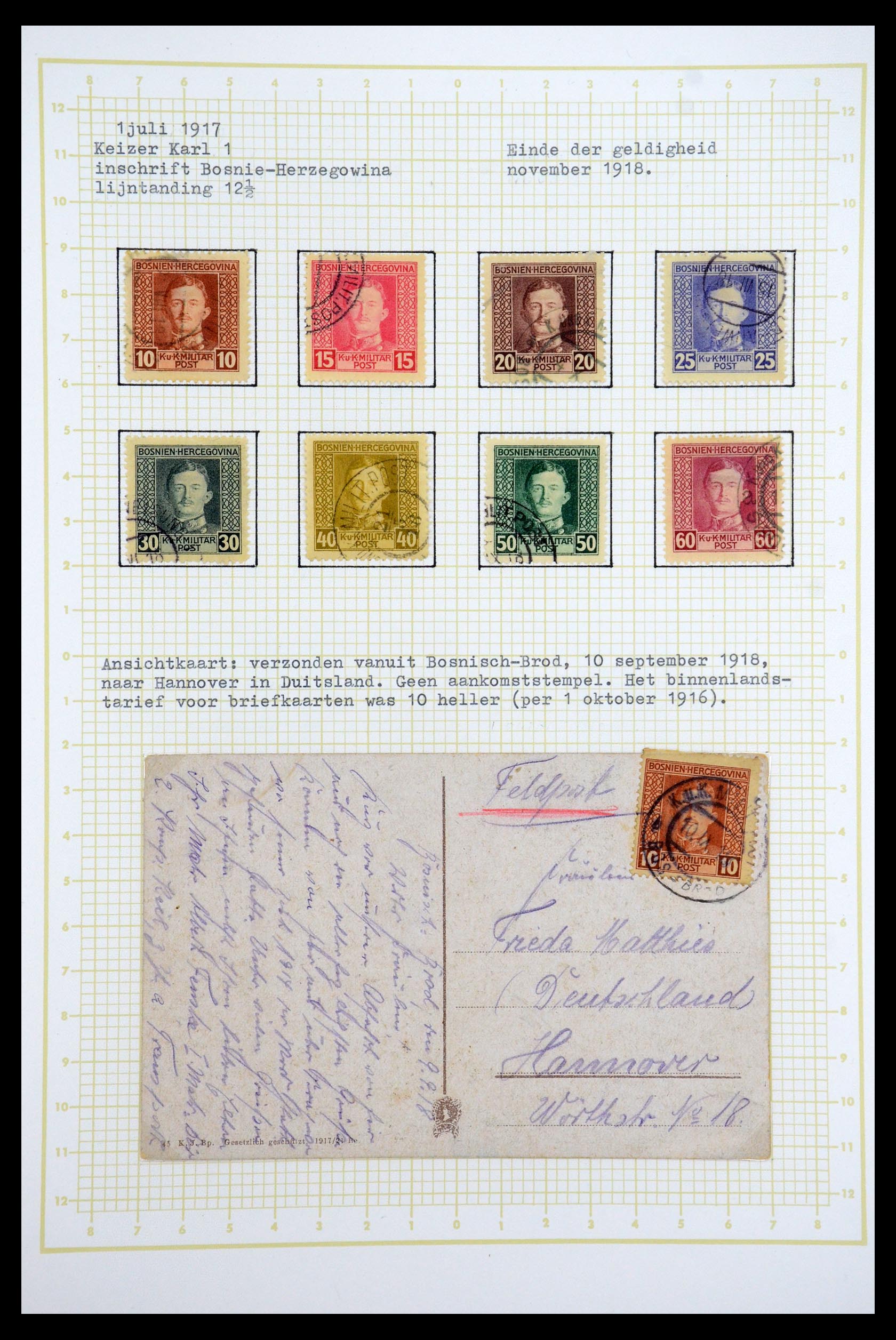 35197 023 - Postzegelverzameling 35197 Bosnië Herzegowina 1879-1918.