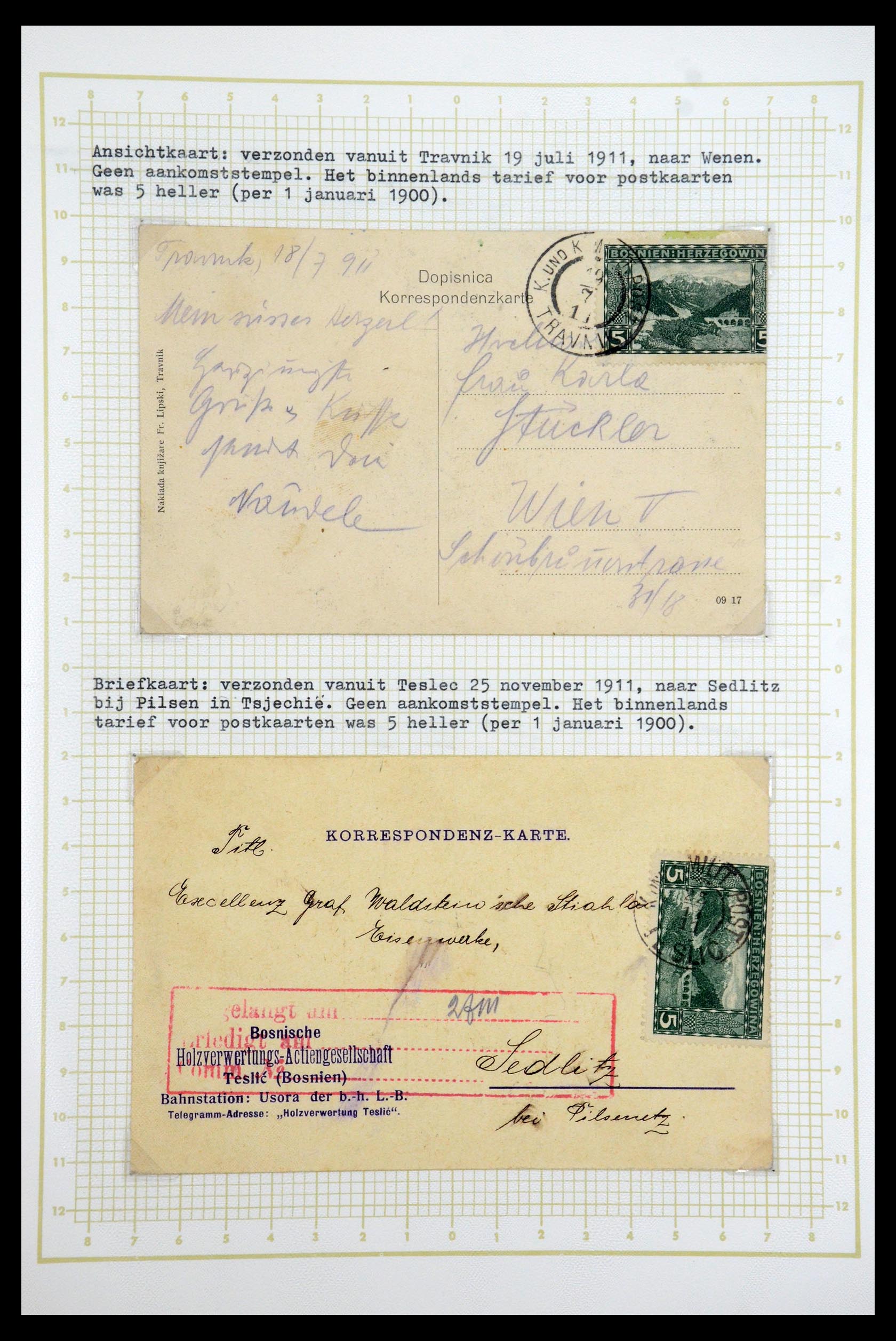 35197 028 - Postzegelverzameling 35197 Bosnië Herzegowina 1879-1918.