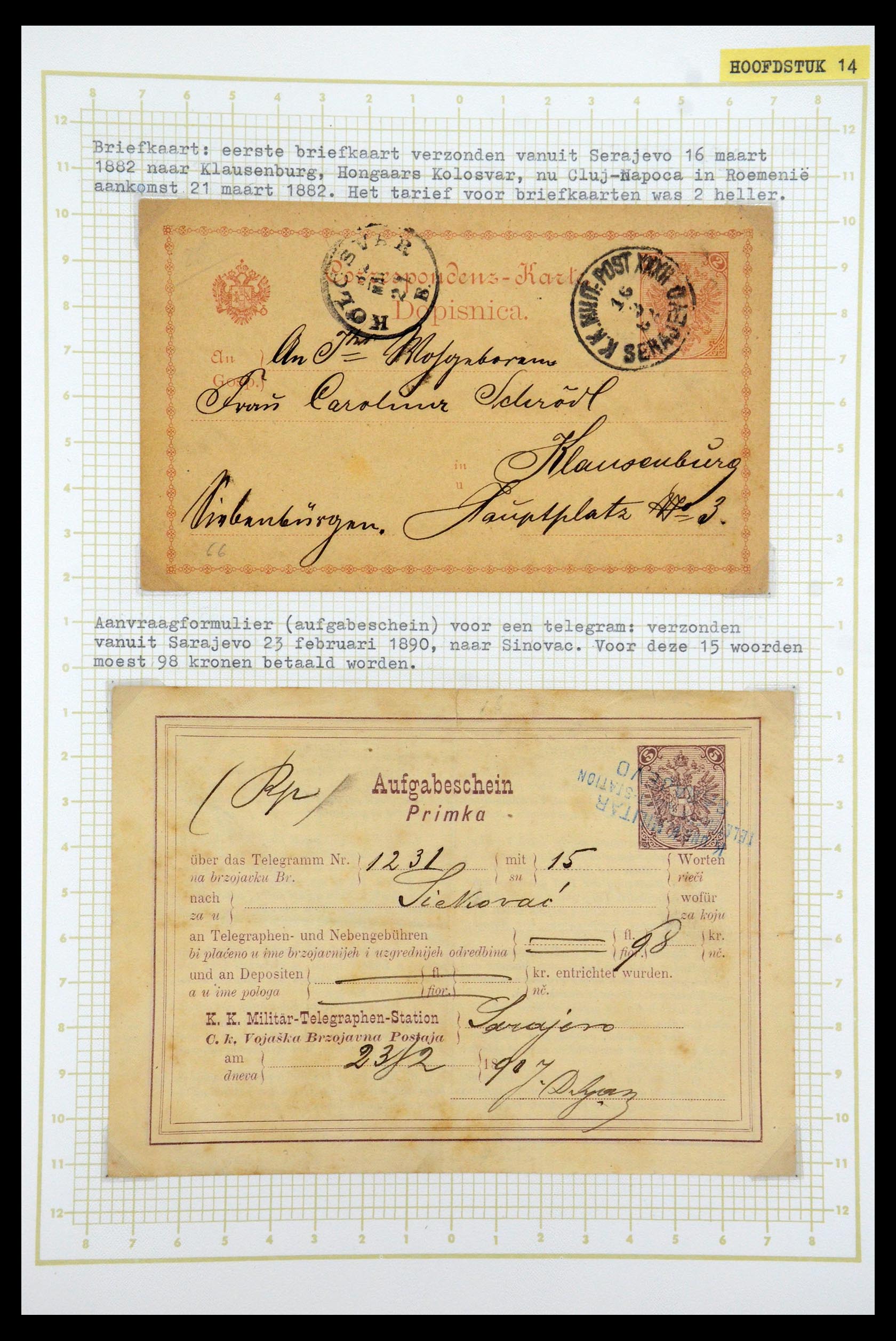 35197 035 - Postzegelverzameling 35197 Bosnië Herzegowina 1879-1918.