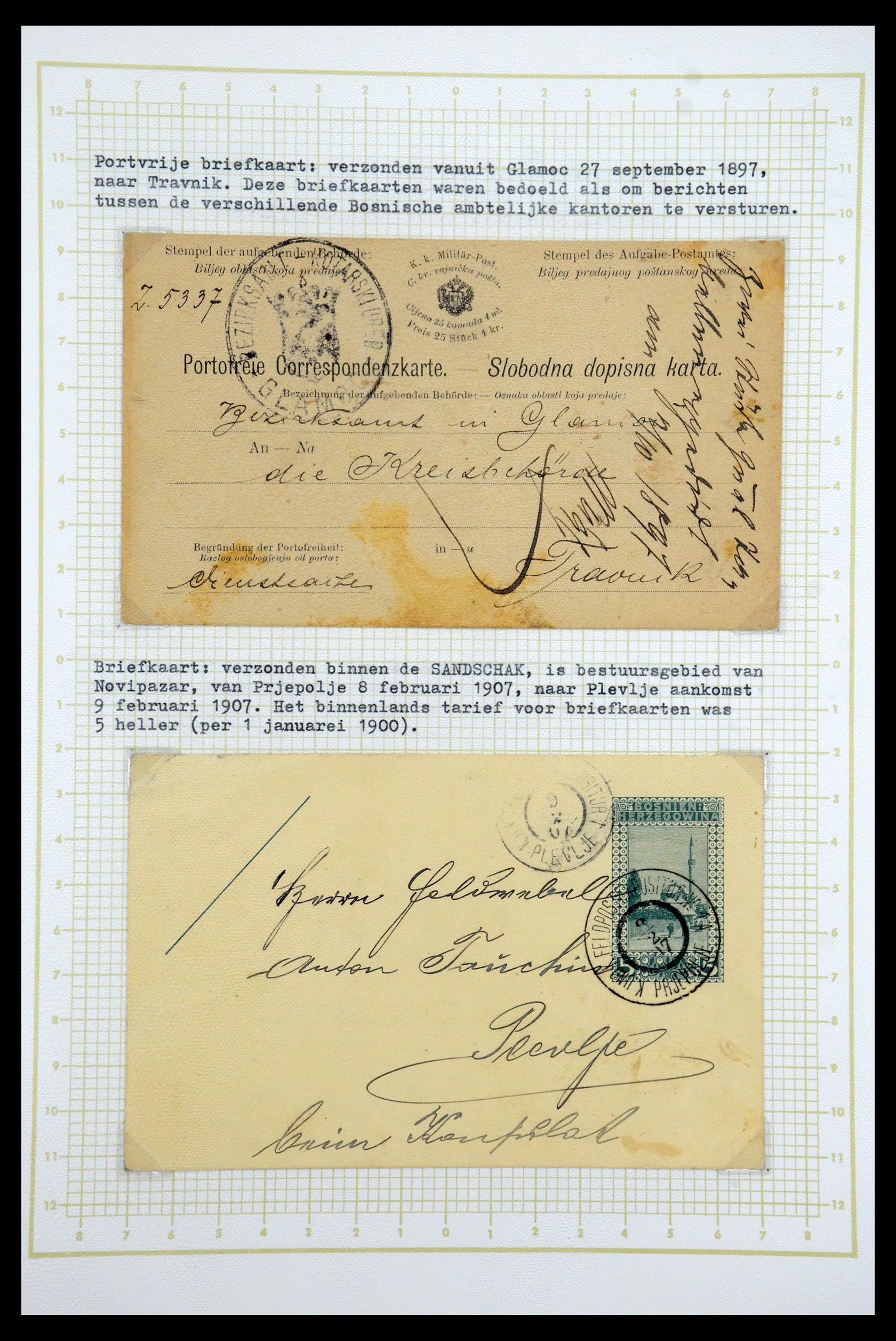 35197 040 - Postzegelverzameling 35197 Bosnië Herzegowina 1879-1918.