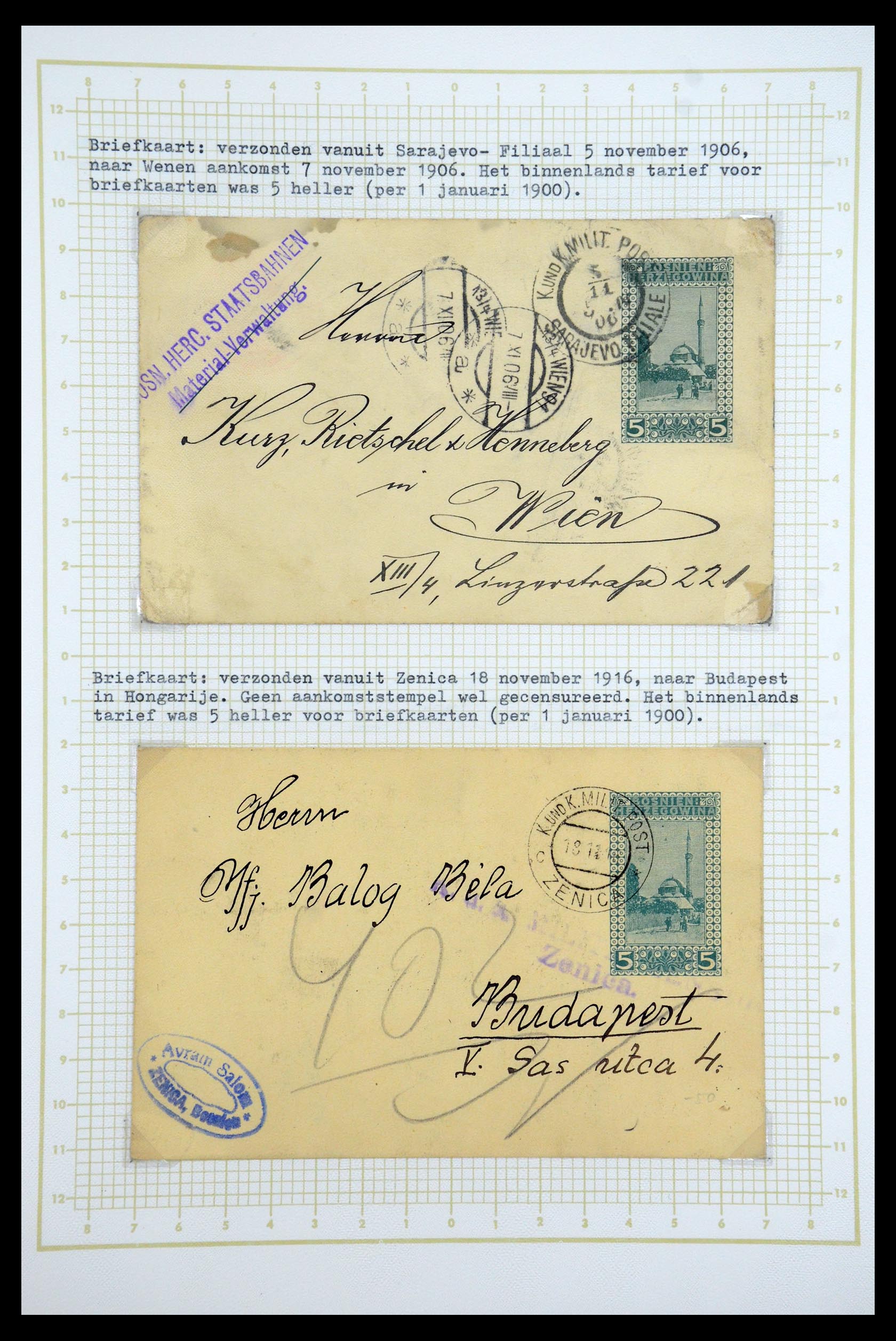 35197 049 - Postzegelverzameling 35197 Bosnië Herzegowina 1879-1918.