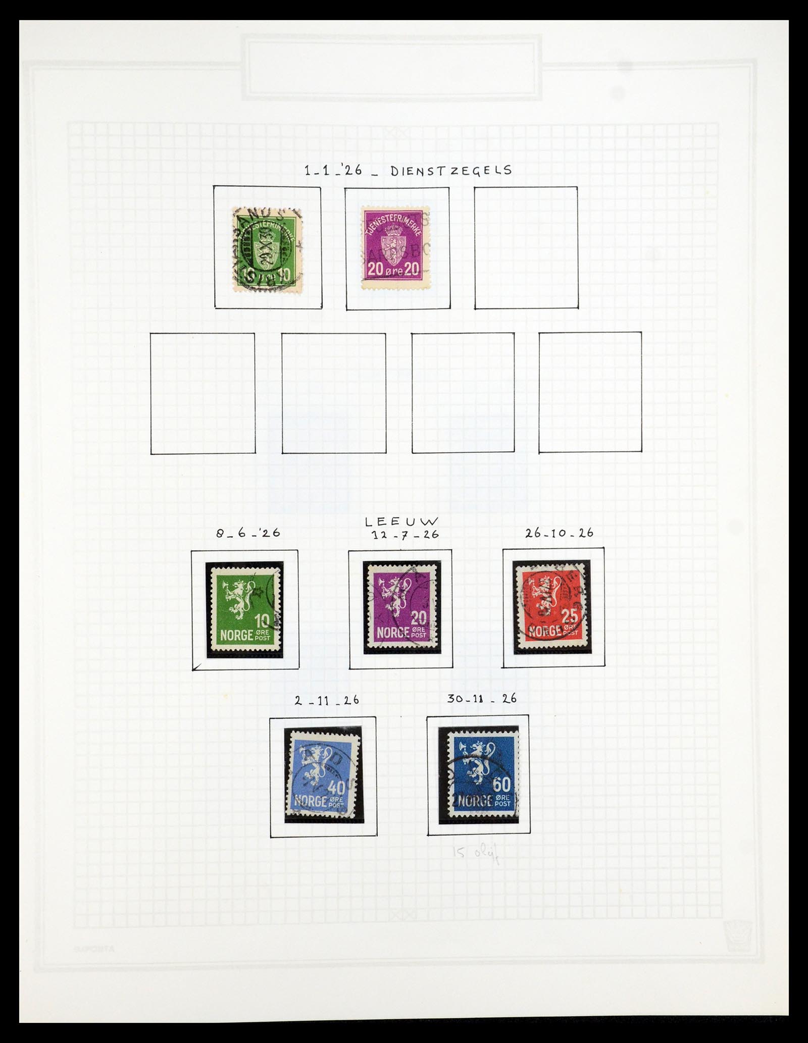 35201 010 - Postzegelverzameling 35201 Noorwegen 1856-1984.