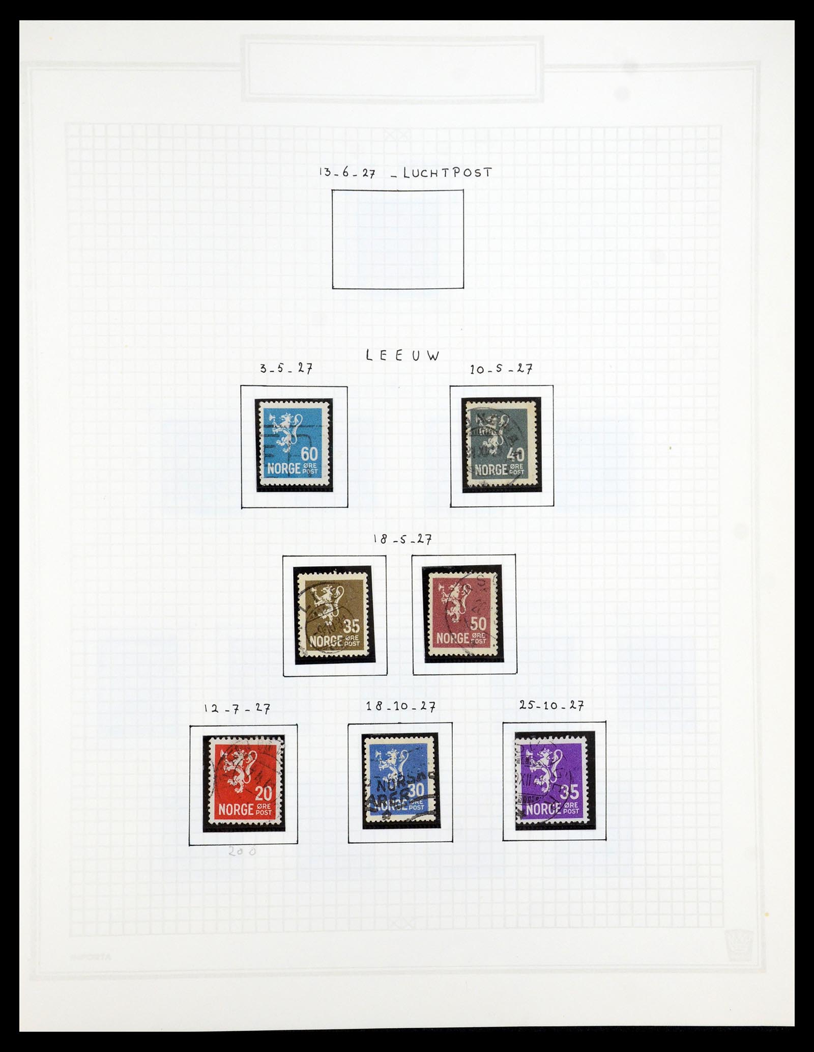 35201 012 - Postzegelverzameling 35201 Noorwegen 1856-1984.