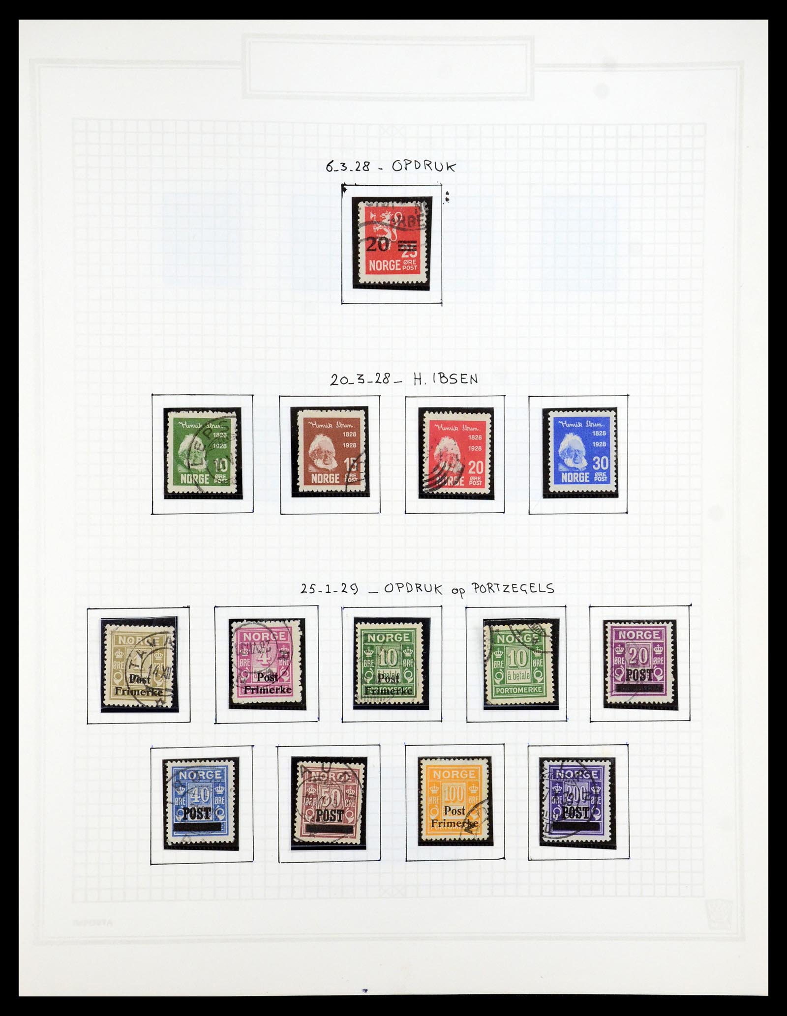 35201 013 - Postzegelverzameling 35201 Noorwegen 1856-1984.