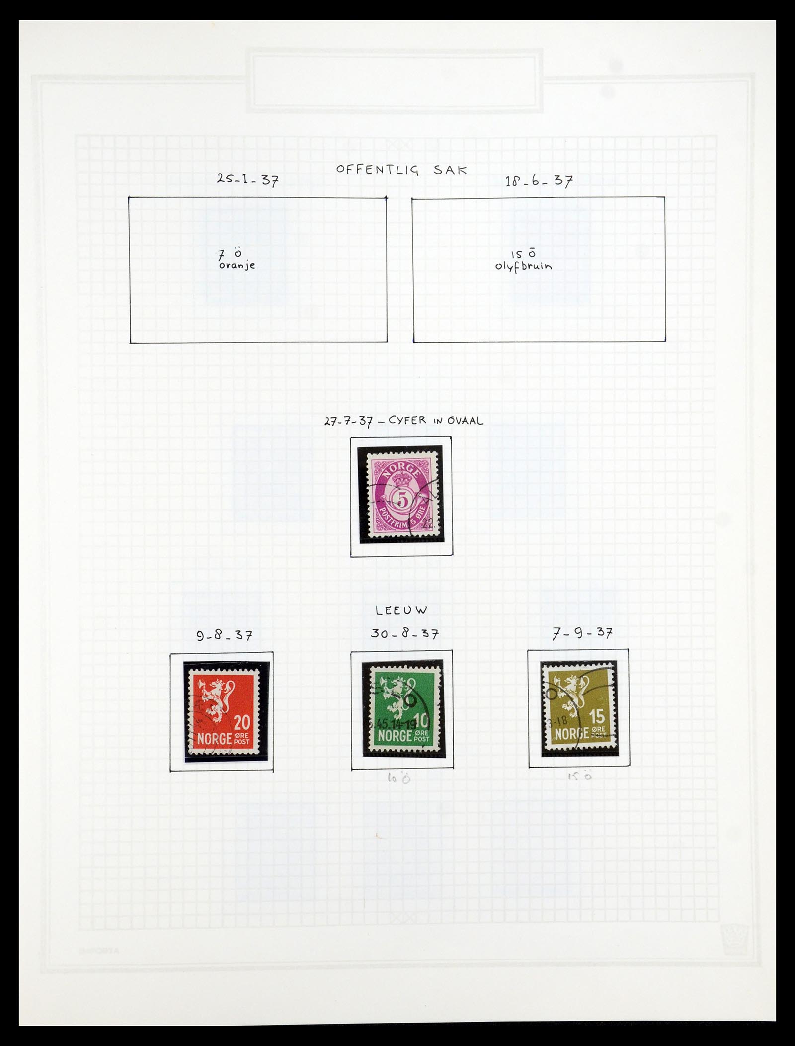 35201 018 - Postzegelverzameling 35201 Noorwegen 1856-1984.