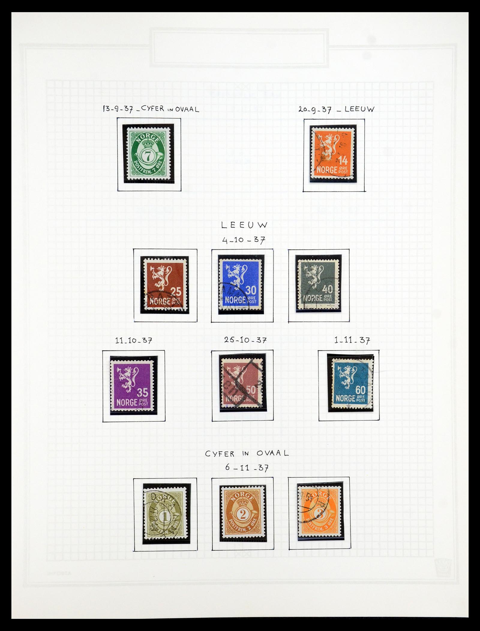 35201 019 - Postzegelverzameling 35201 Noorwegen 1856-1984.