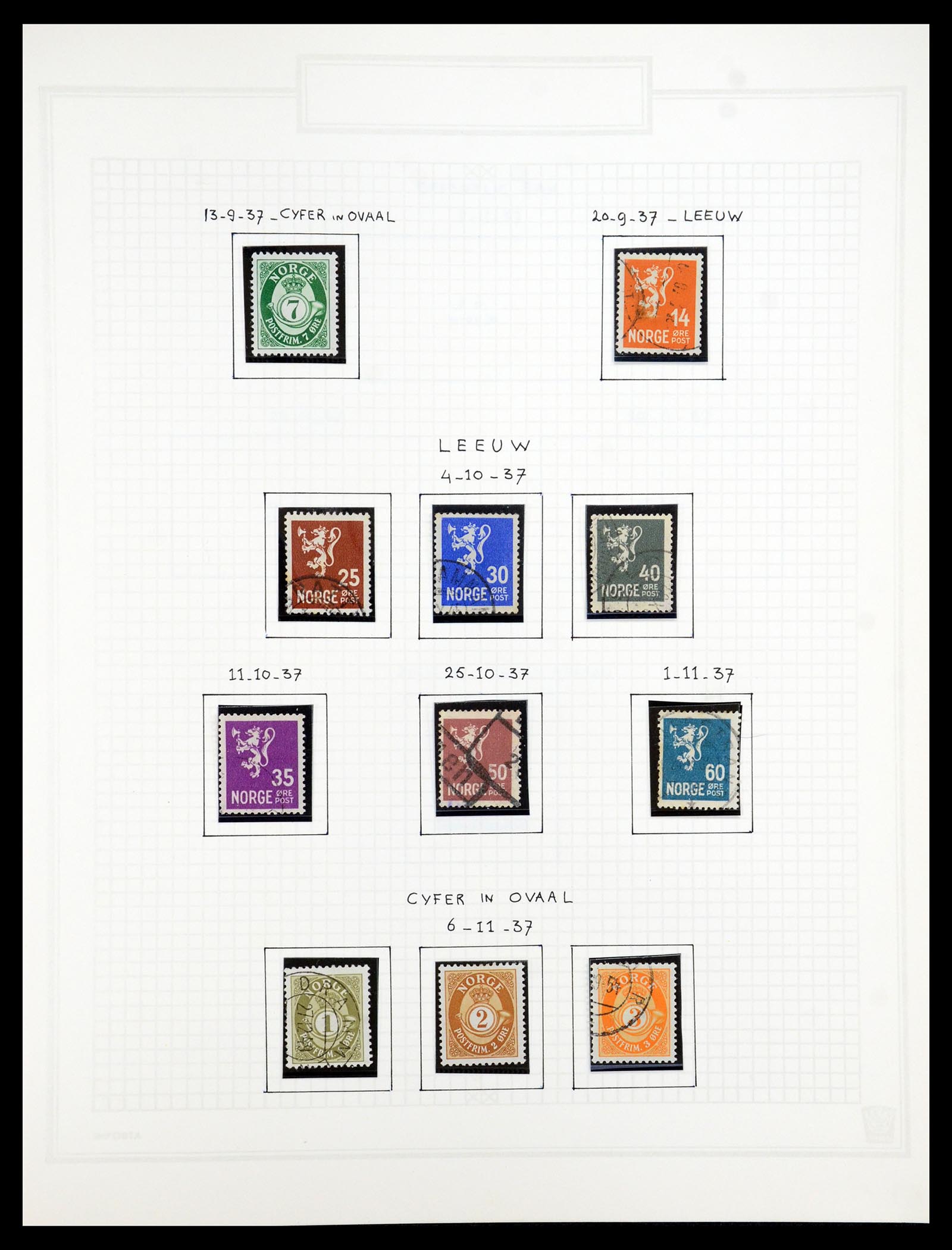 35201 019 - Postzegelverzameling 35201 Noorwegen 1856-1984.