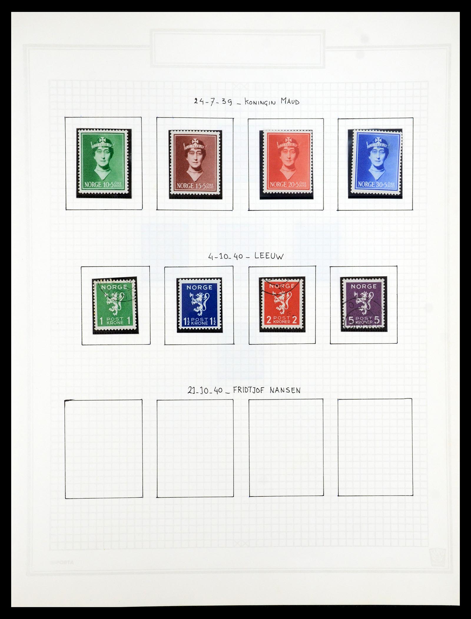 35201 024 - Postzegelverzameling 35201 Noorwegen 1856-1984.