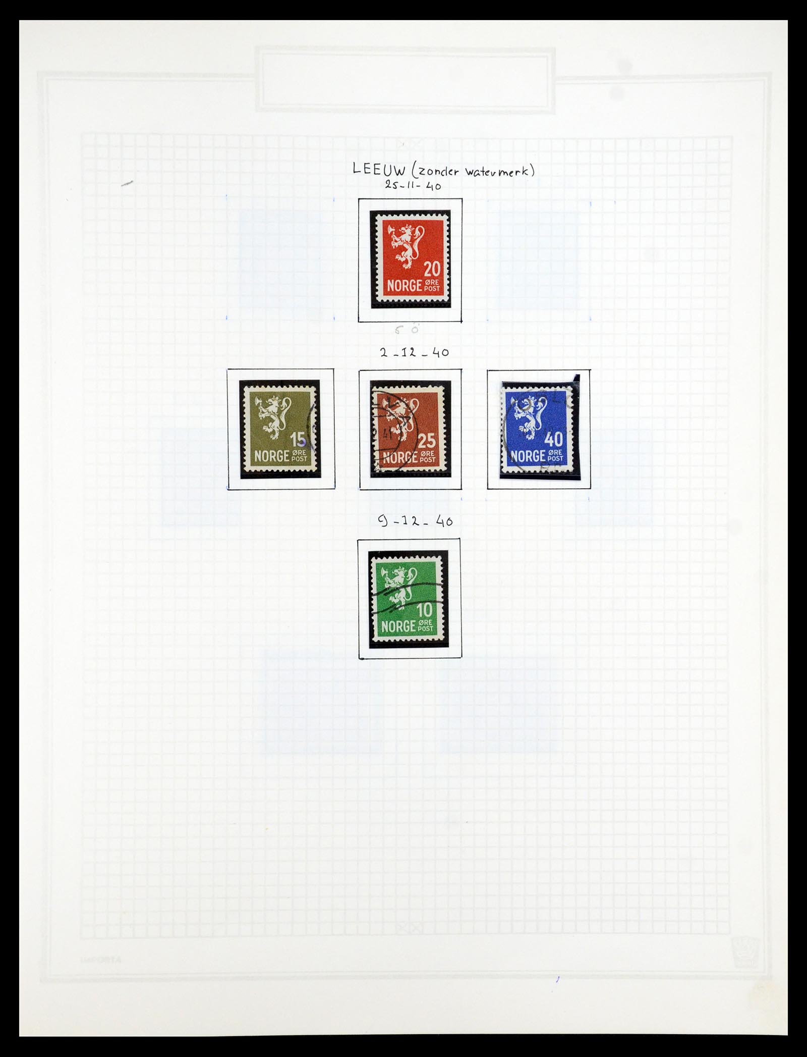 35201 025 - Postzegelverzameling 35201 Noorwegen 1856-1984.