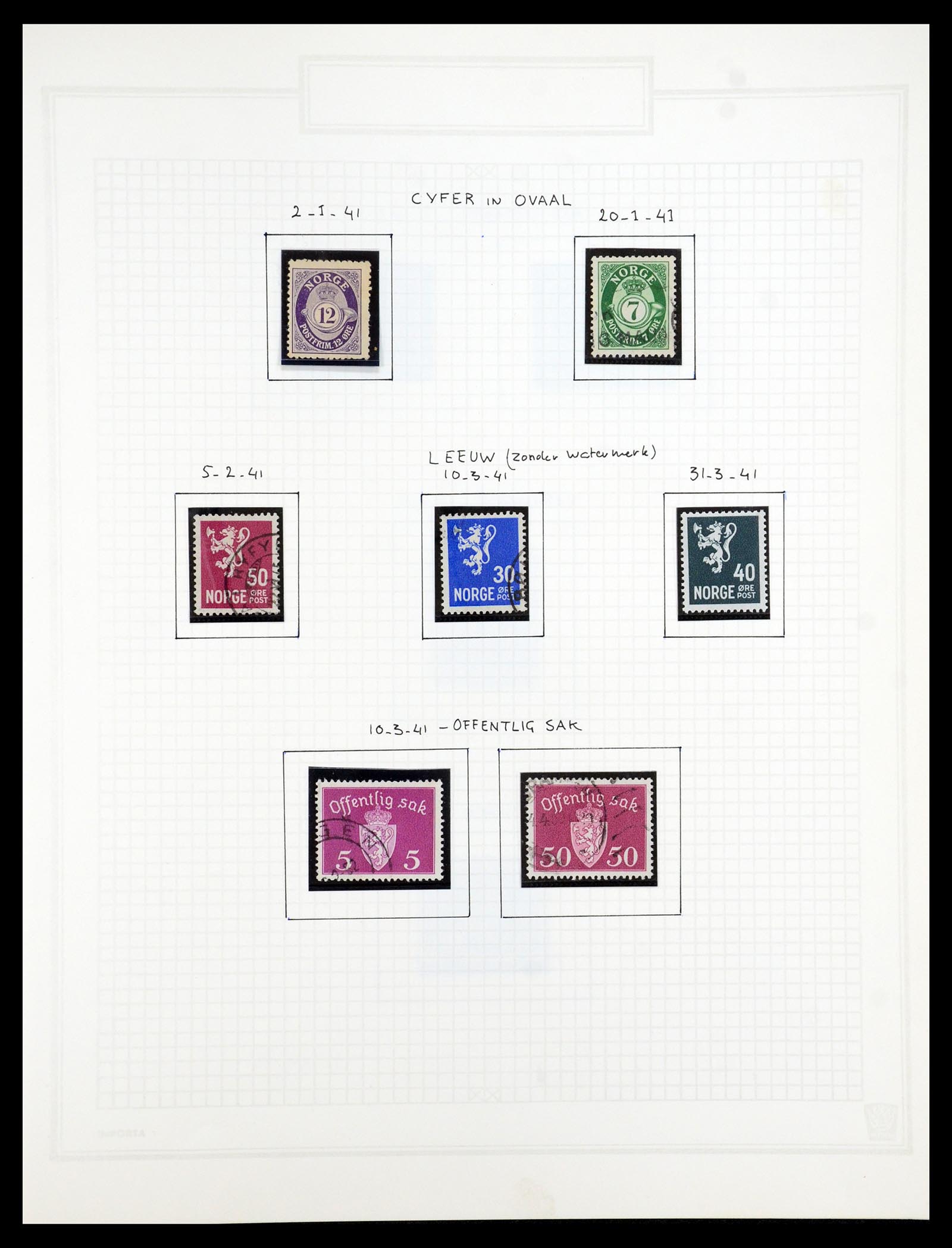 35201 026 - Postzegelverzameling 35201 Noorwegen 1856-1984.