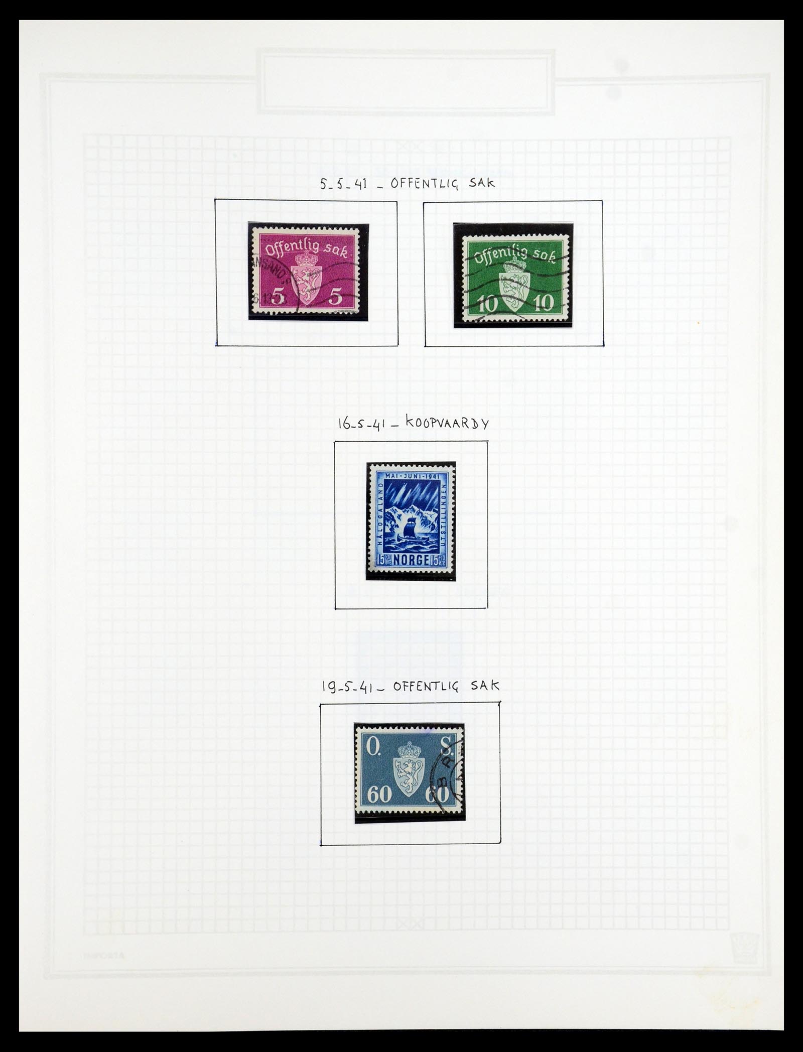 35201 027 - Postzegelverzameling 35201 Noorwegen 1856-1984.