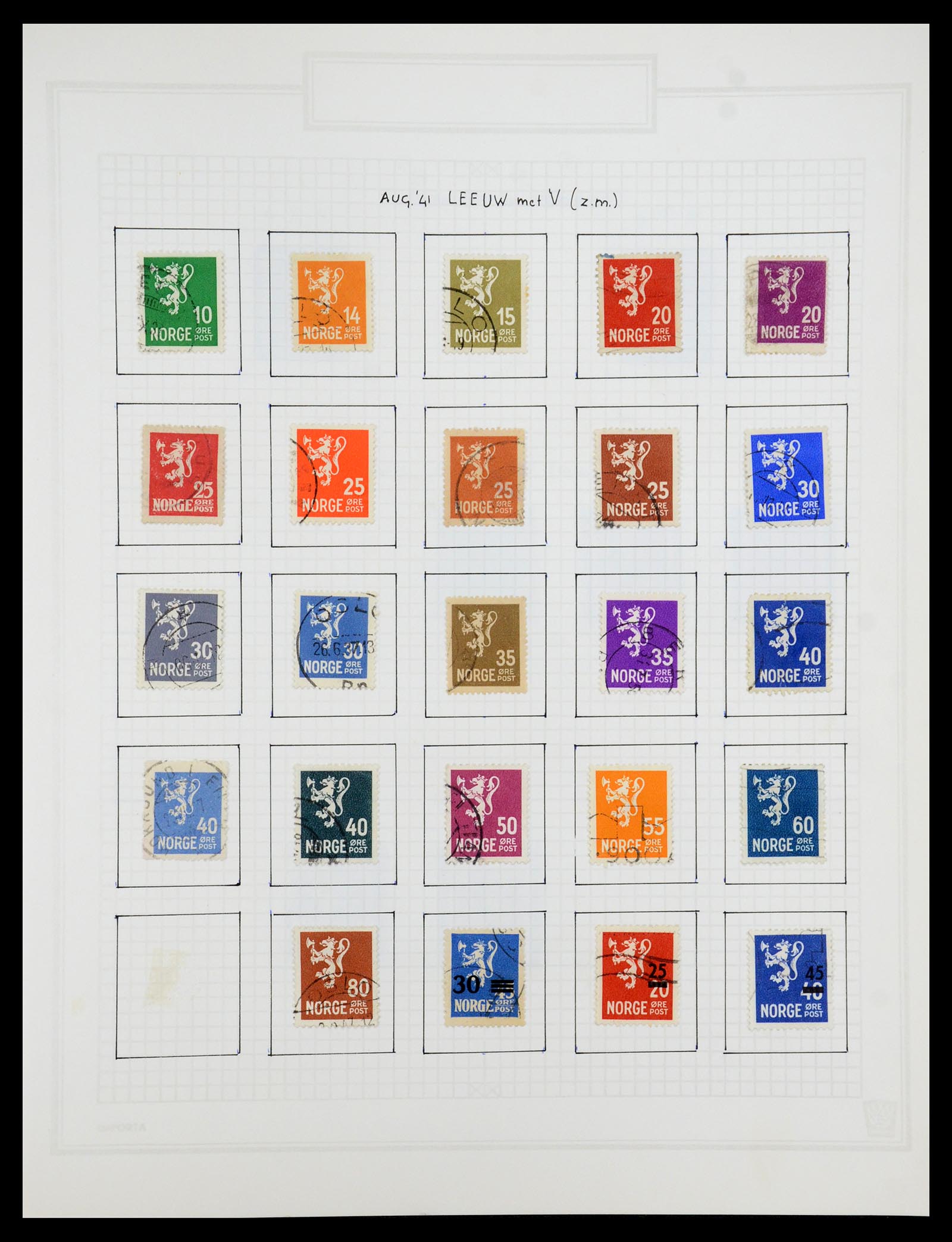 35201 029 - Postzegelverzameling 35201 Noorwegen 1856-1984.