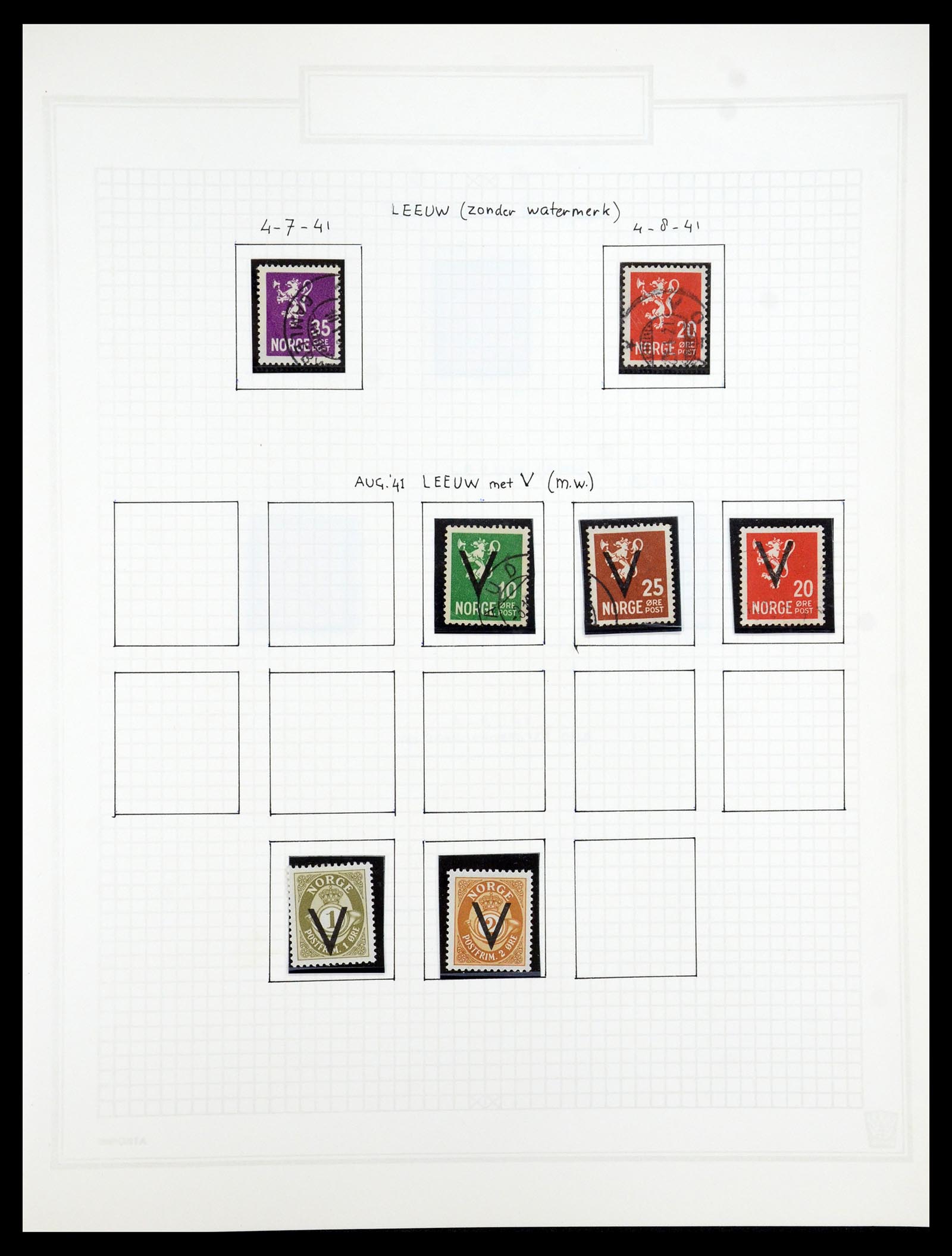 35201 030 - Postzegelverzameling 35201 Noorwegen 1856-1984.