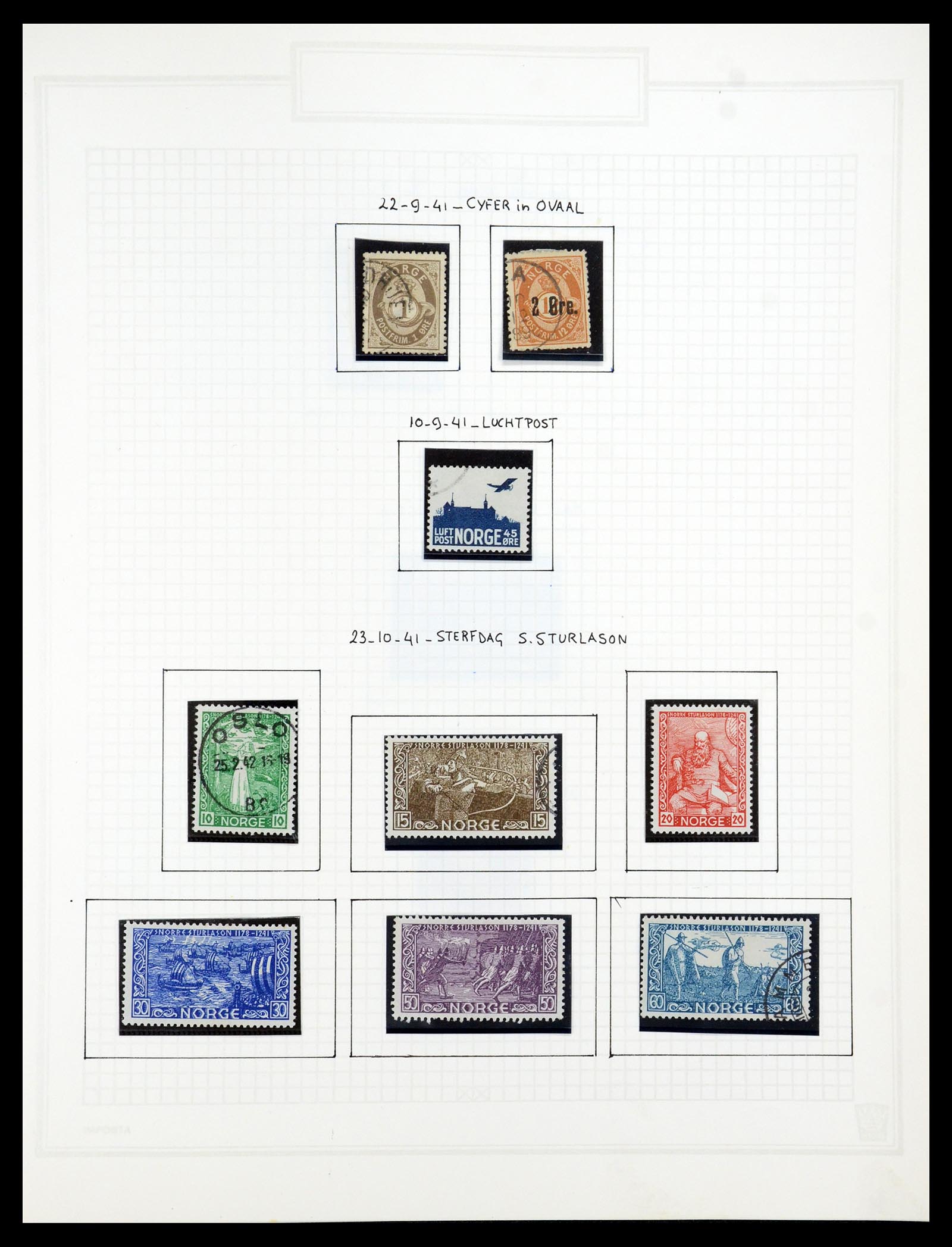 35201 032 - Postzegelverzameling 35201 Noorwegen 1856-1984.