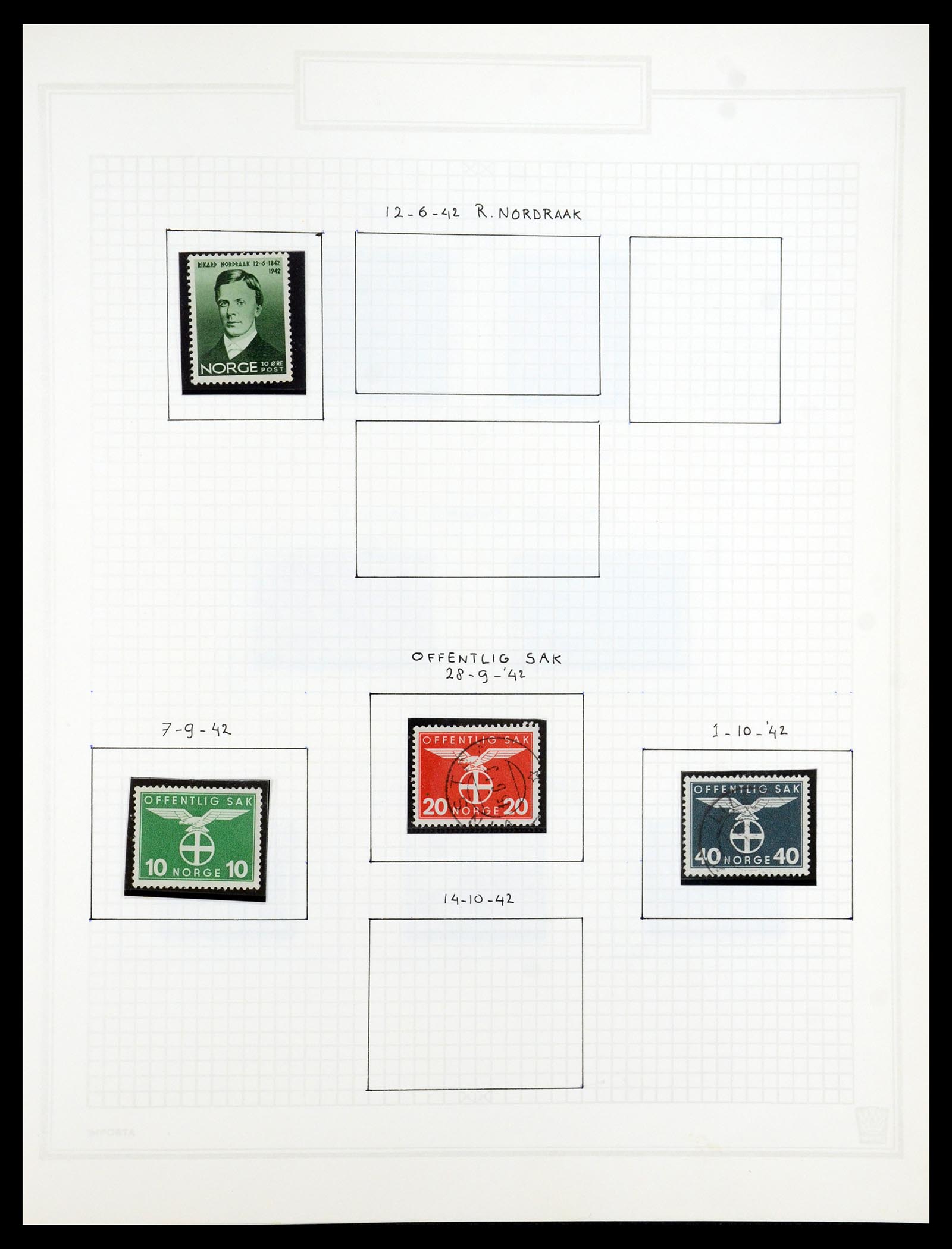 35201 034 - Postzegelverzameling 35201 Noorwegen 1856-1984.