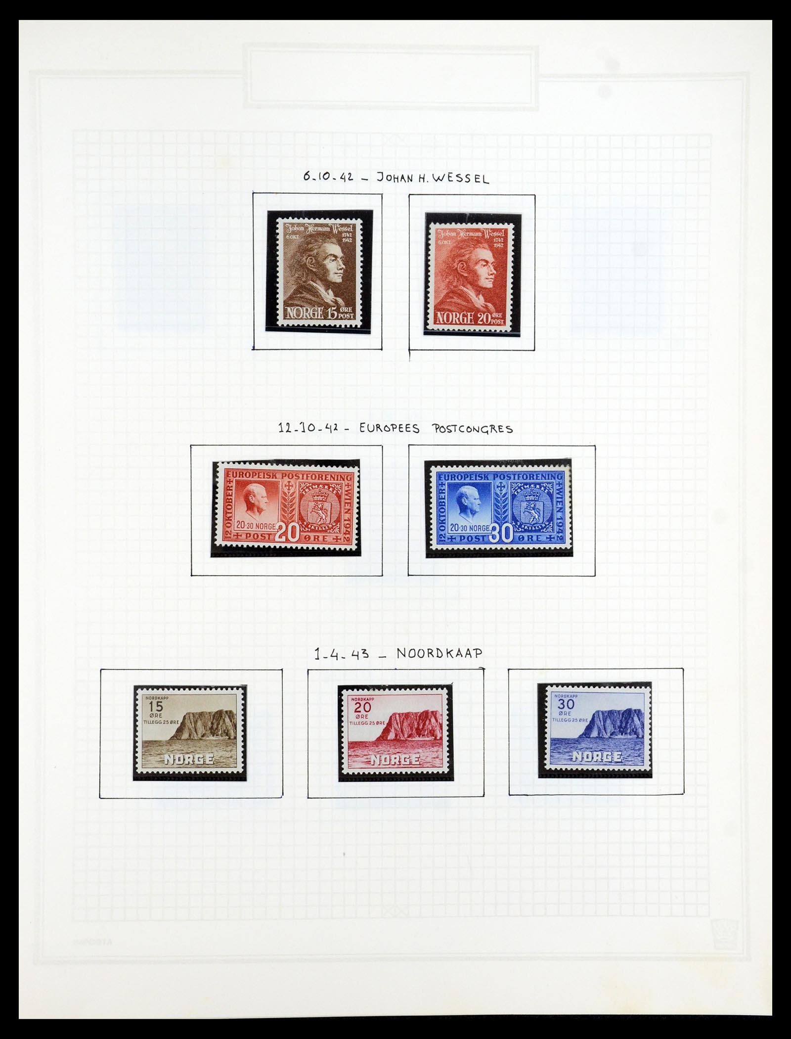 35201 035 - Postzegelverzameling 35201 Noorwegen 1856-1984.