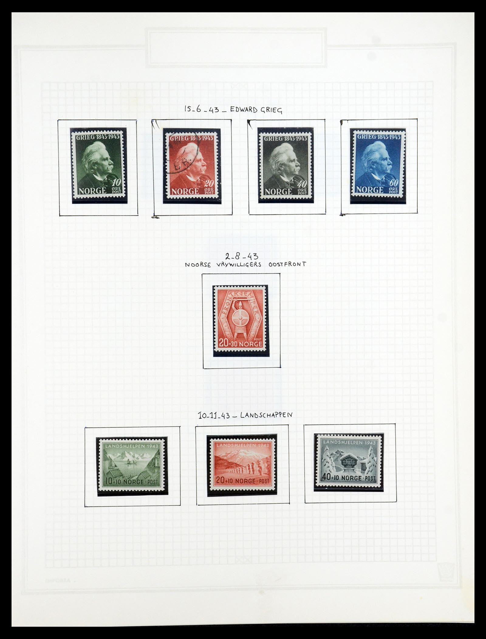 35201 036 - Postzegelverzameling 35201 Noorwegen 1856-1984.