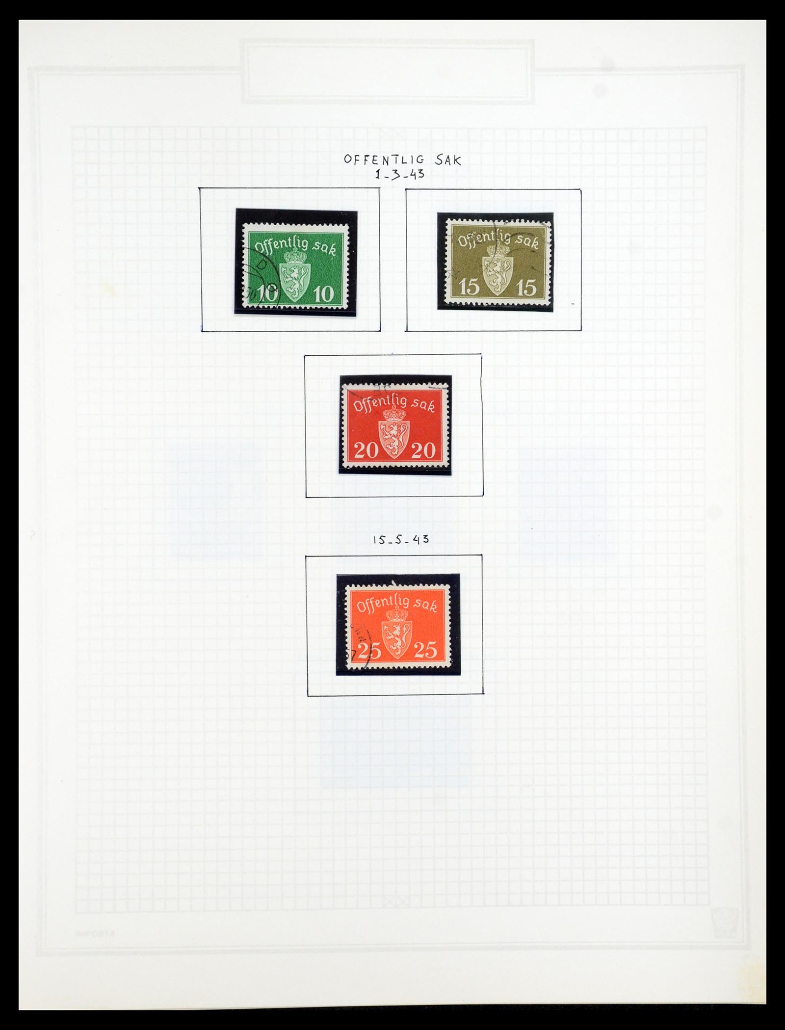 35201 037 - Postzegelverzameling 35201 Noorwegen 1856-1984.