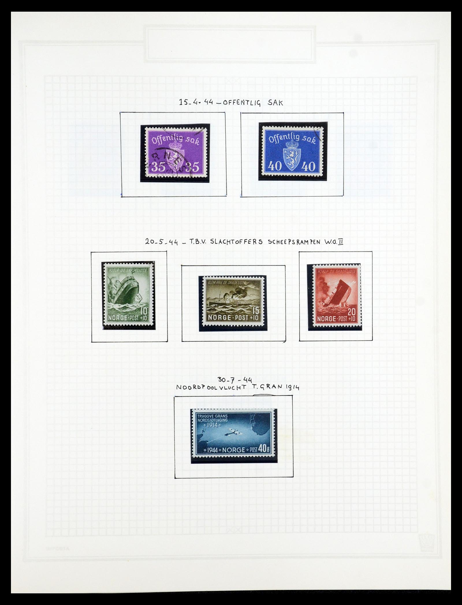 35201 038 - Postzegelverzameling 35201 Noorwegen 1856-1984.