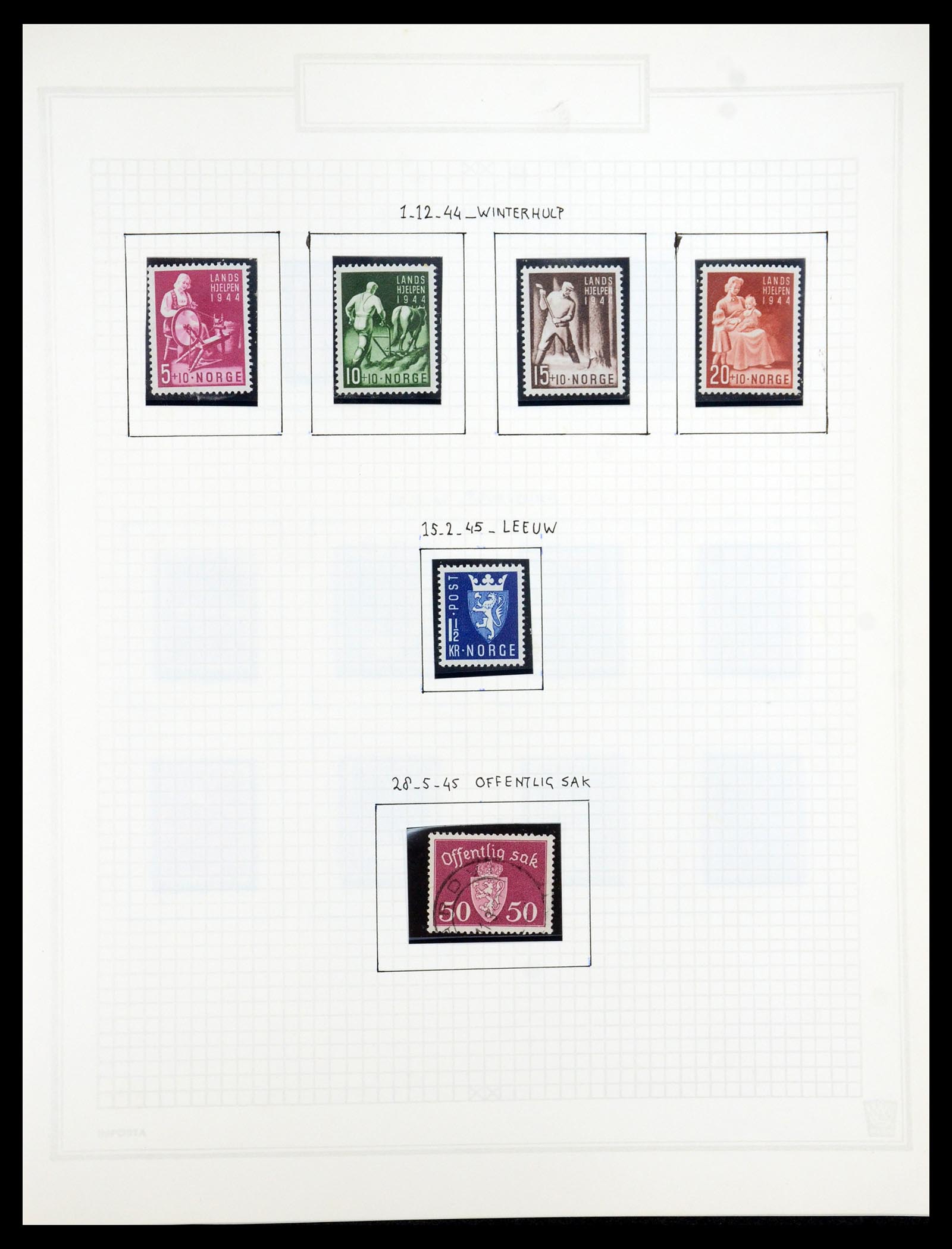 35201 039 - Postzegelverzameling 35201 Noorwegen 1856-1984.