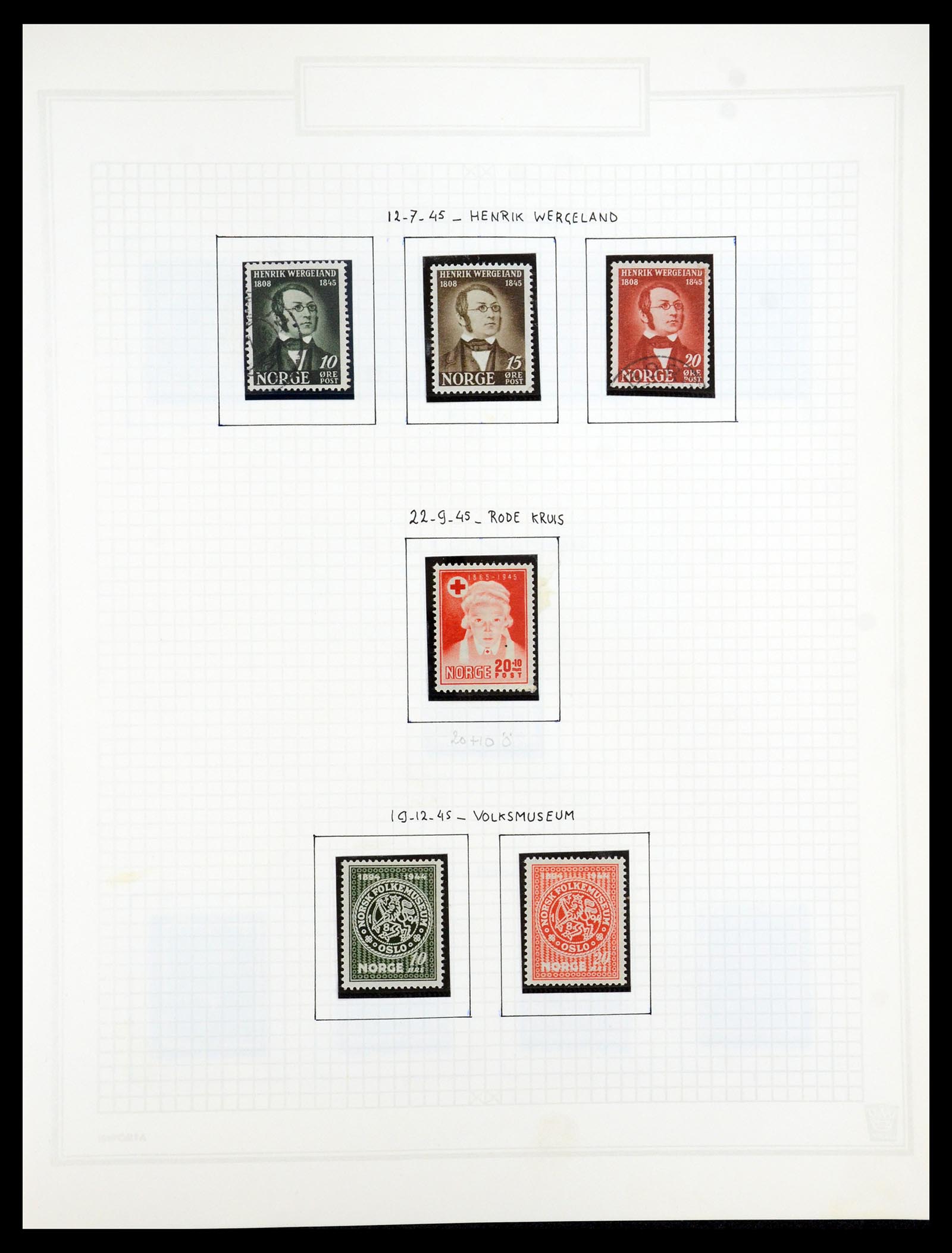 35201 041 - Postzegelverzameling 35201 Noorwegen 1856-1984.