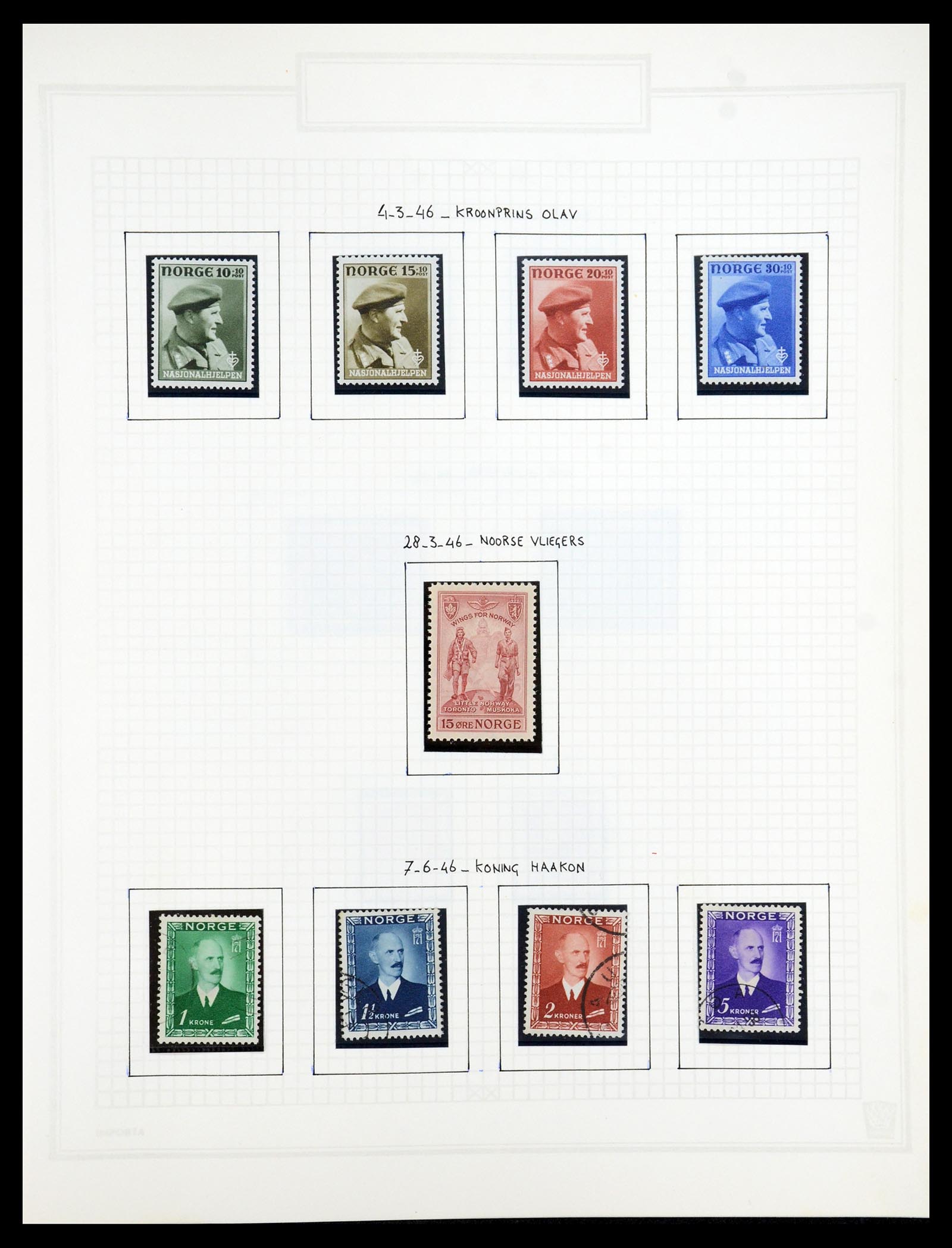 35201 042 - Postzegelverzameling 35201 Noorwegen 1856-1984.