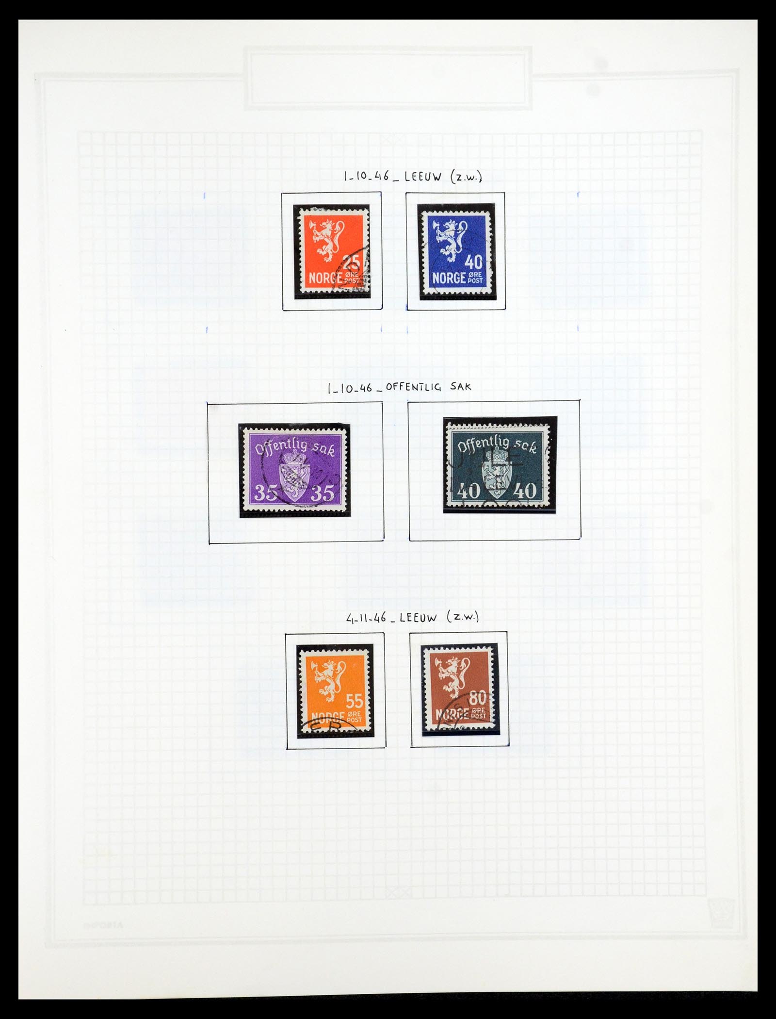 35201 043 - Postzegelverzameling 35201 Noorwegen 1856-1984.