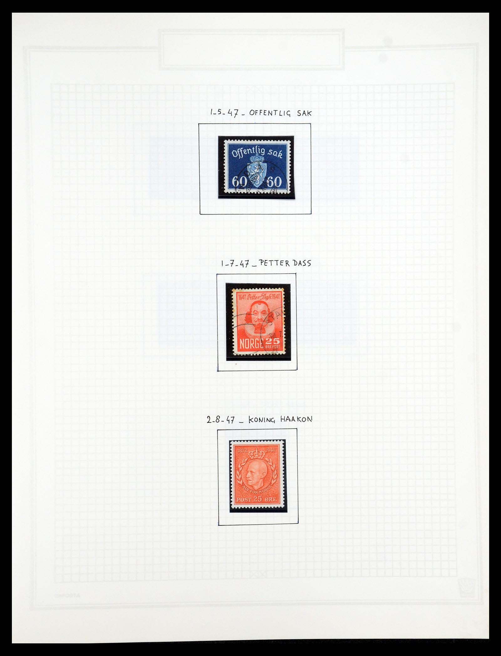 35201 045 - Postzegelverzameling 35201 Noorwegen 1856-1984.