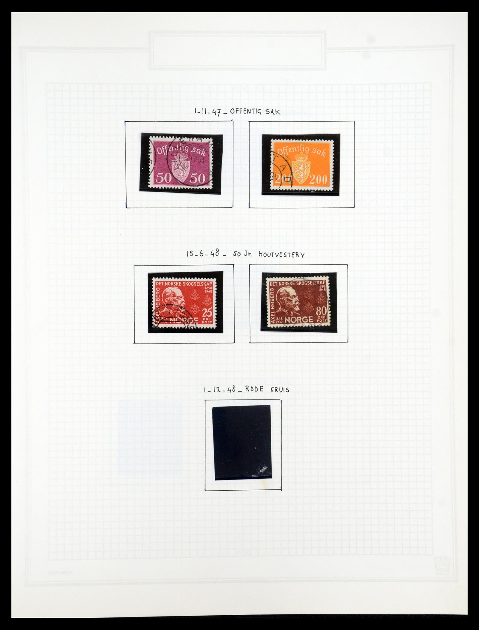 35201 046 - Postzegelverzameling 35201 Noorwegen 1856-1984.