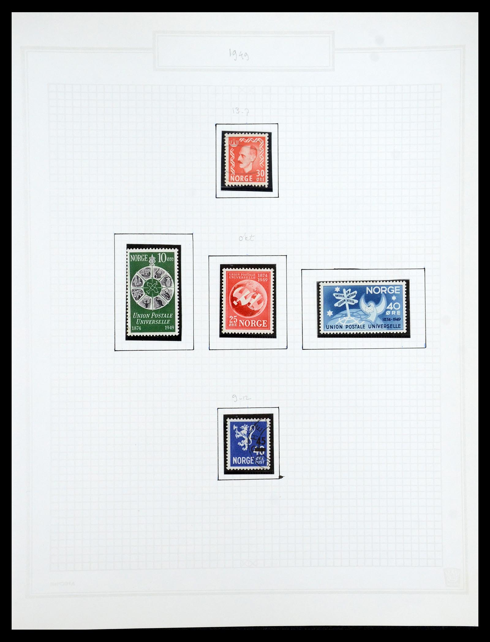 35201 048 - Postzegelverzameling 35201 Noorwegen 1856-1984.