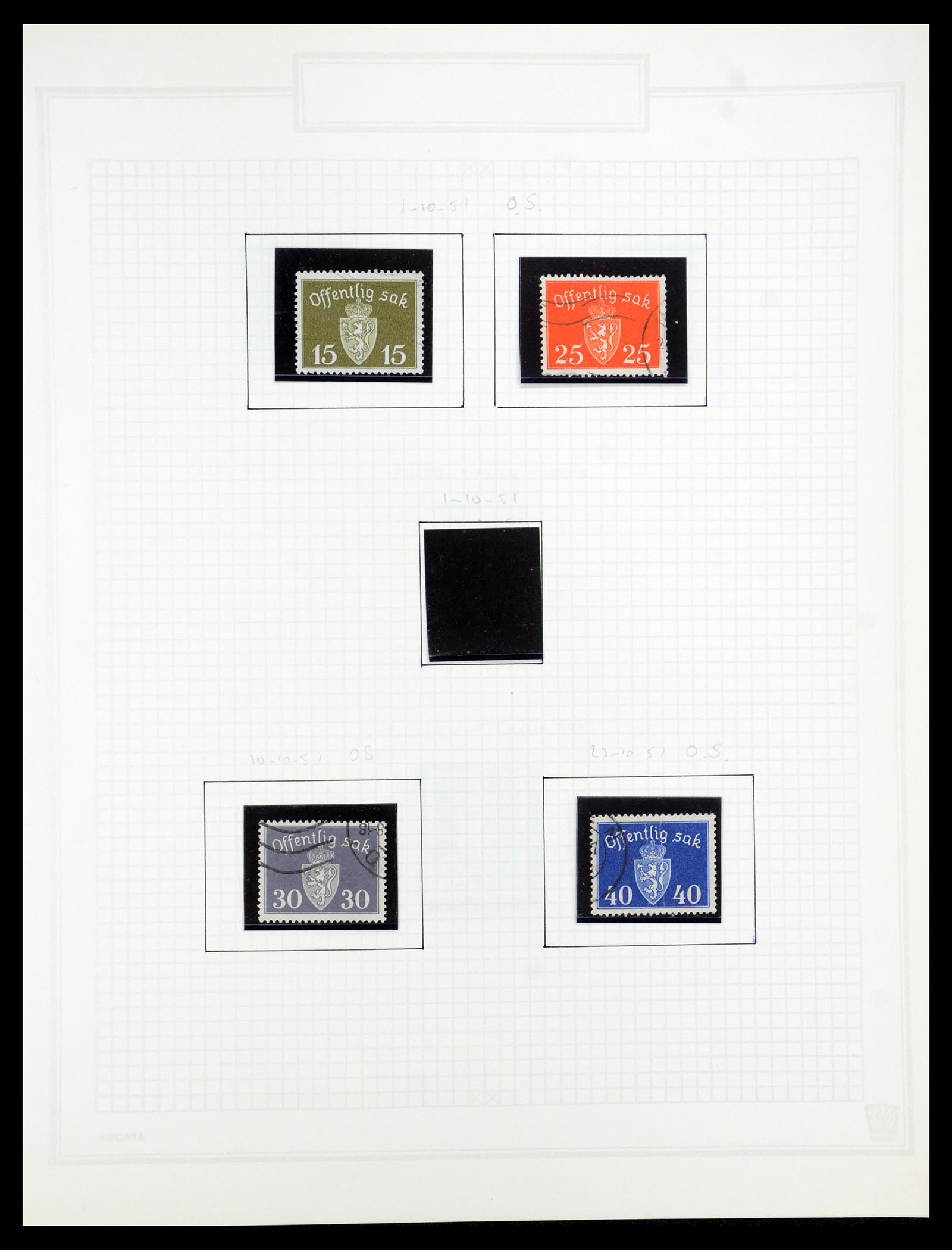 35201 052 - Postzegelverzameling 35201 Noorwegen 1856-1984.